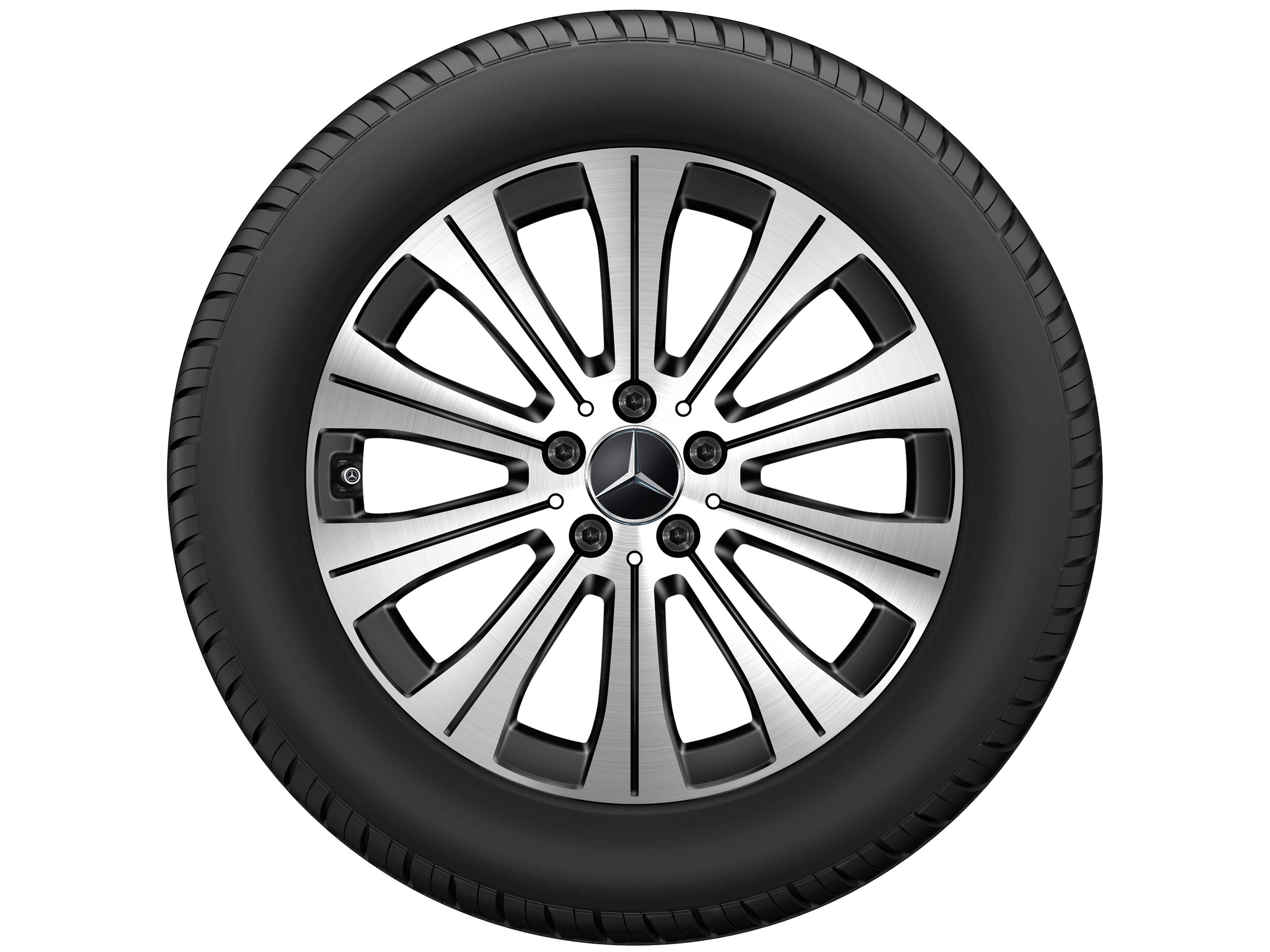 Obręcz 10-ramienna, 45,7 cm (18 cali) - 6,5 J x 18 ET 44,5, czerń, toczone na połysk