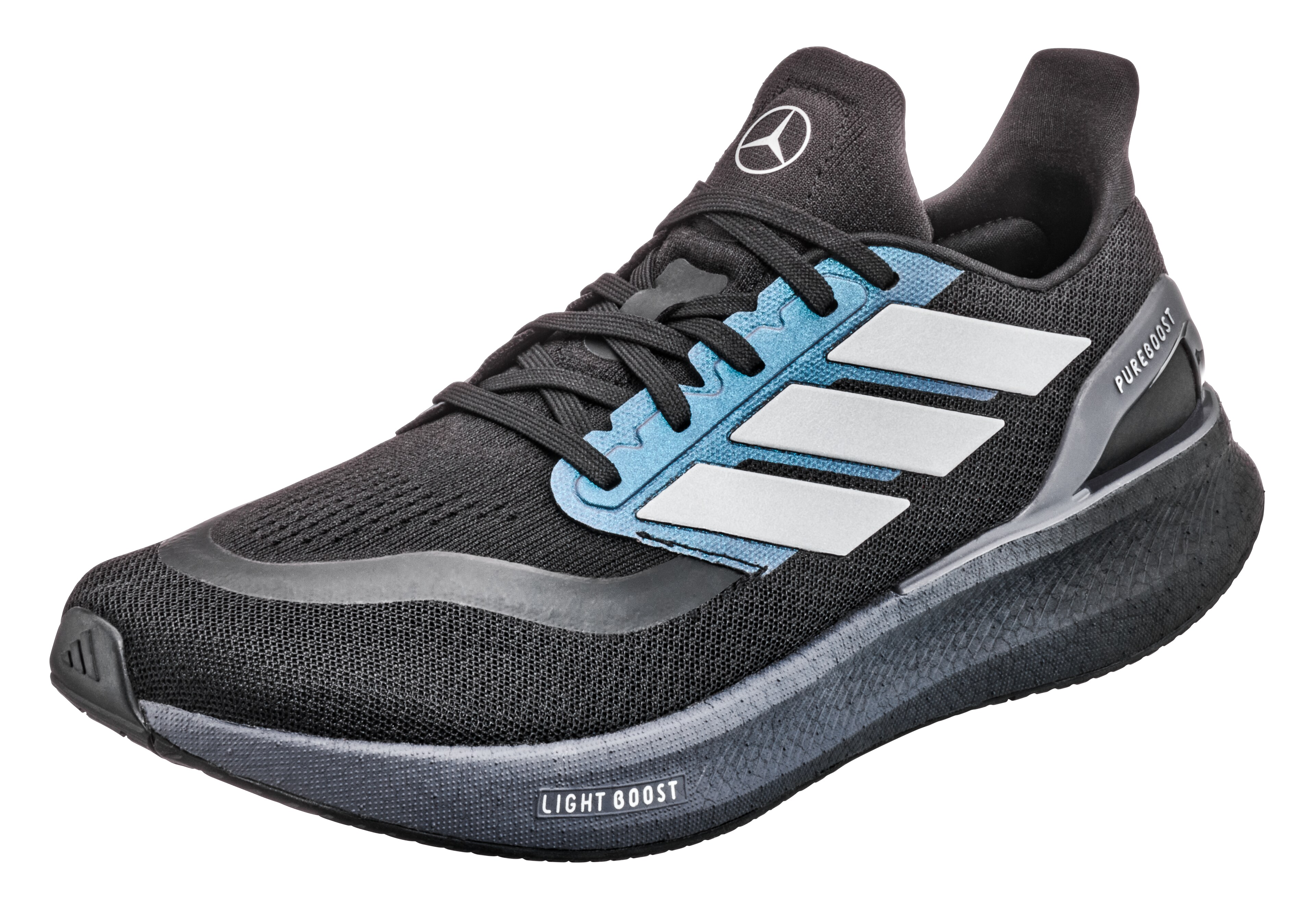 Buty do biegania, Pureboost 5 - czerń / ciemnoszary, 6,5, adidas