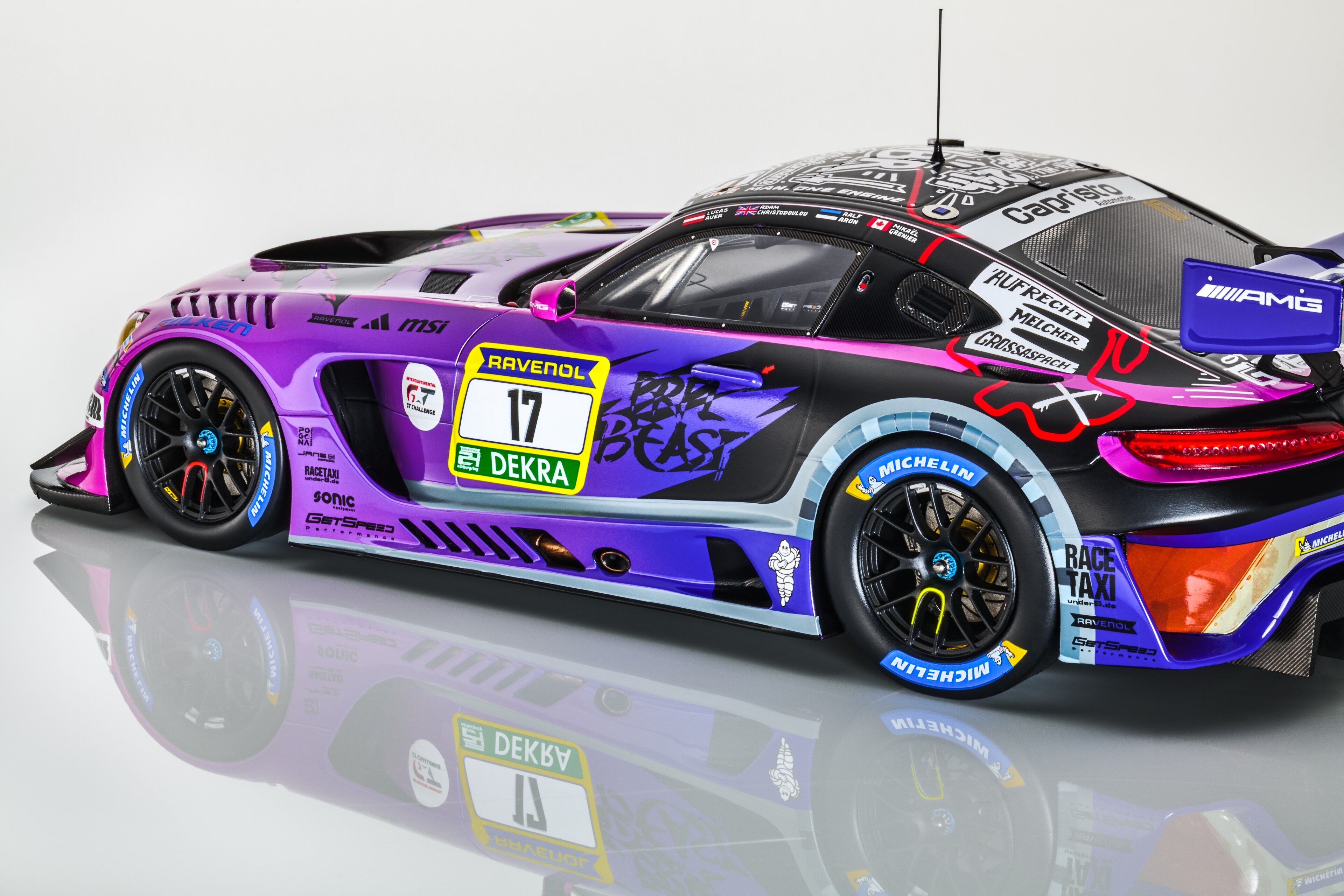 Mercedes-AMG GT3, ADAC RAVENOL 24h Nürburgring 2025, C190 - fioletowy, Minimax, 1:18