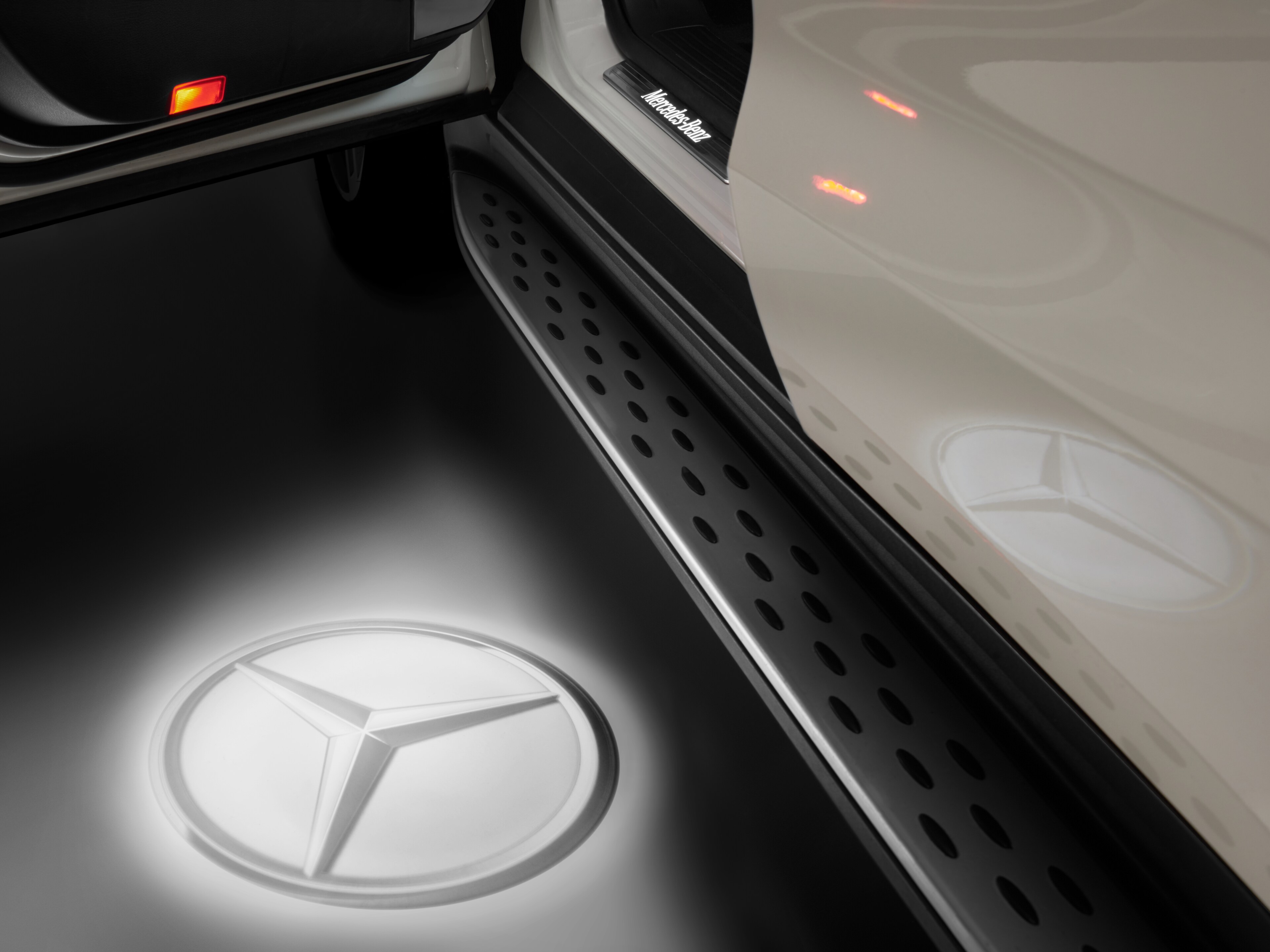 Projektor LED logo, Gwiazda Mercedesa, Zestaw 2-częściowy