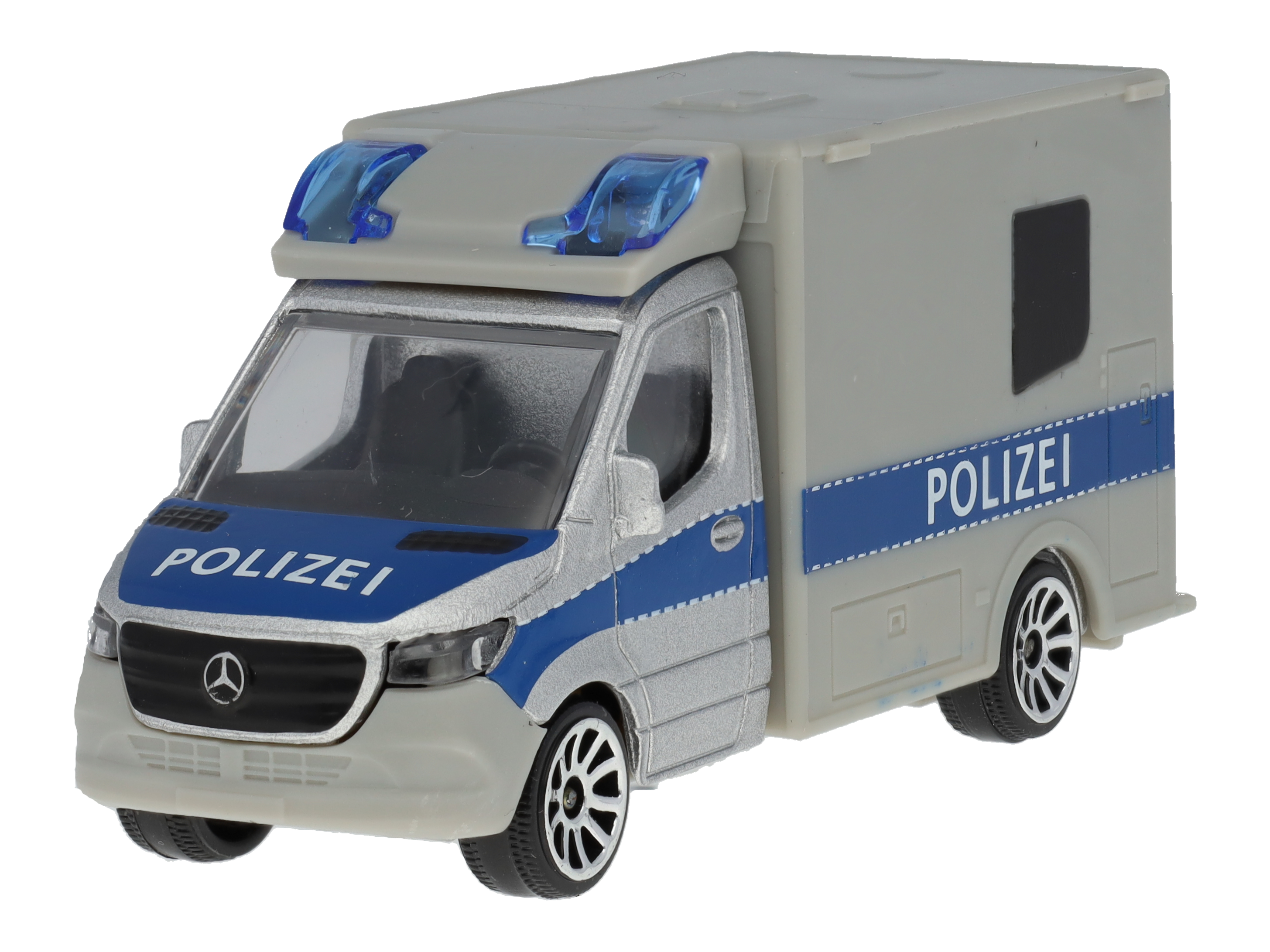 Sprinter, Policja - srebrny, Majorette, 7,62 cm (3 cale)