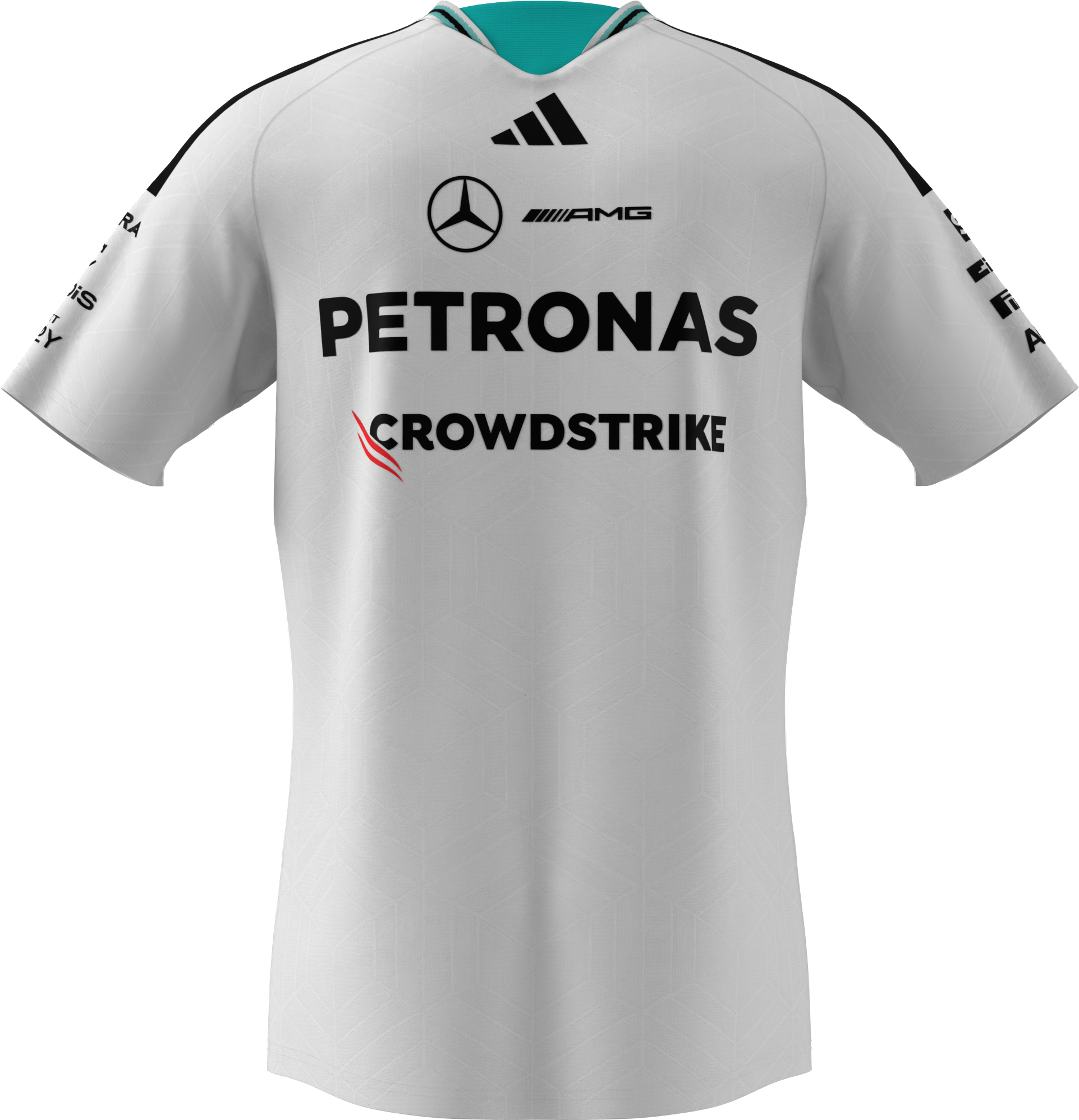 T-shirt męski, Authentic dla kierowcy, Mercedes-AMG F1 - biały, L