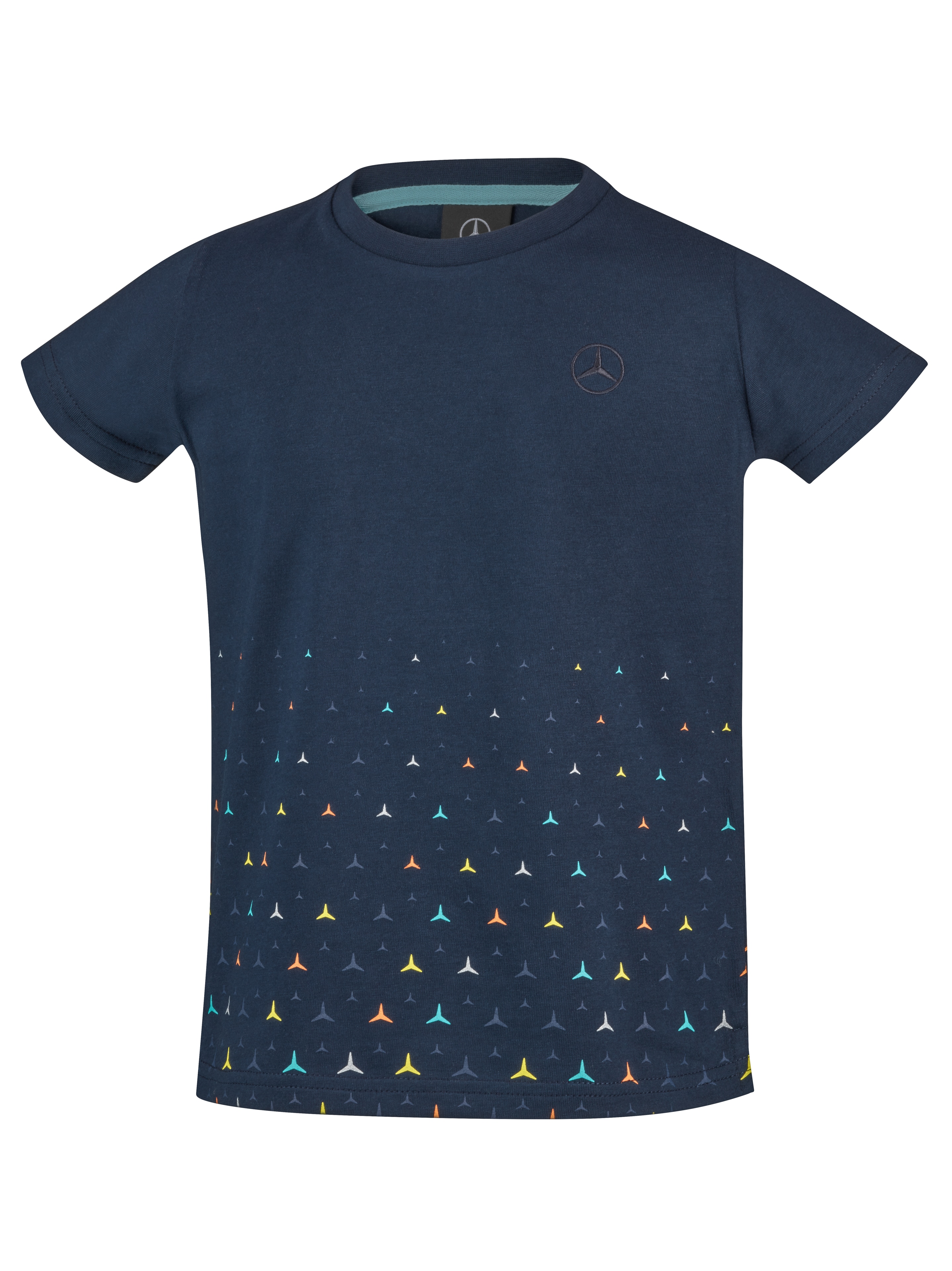 T-shirt dziecięcy - ciemnoniebieski, 128 / 134