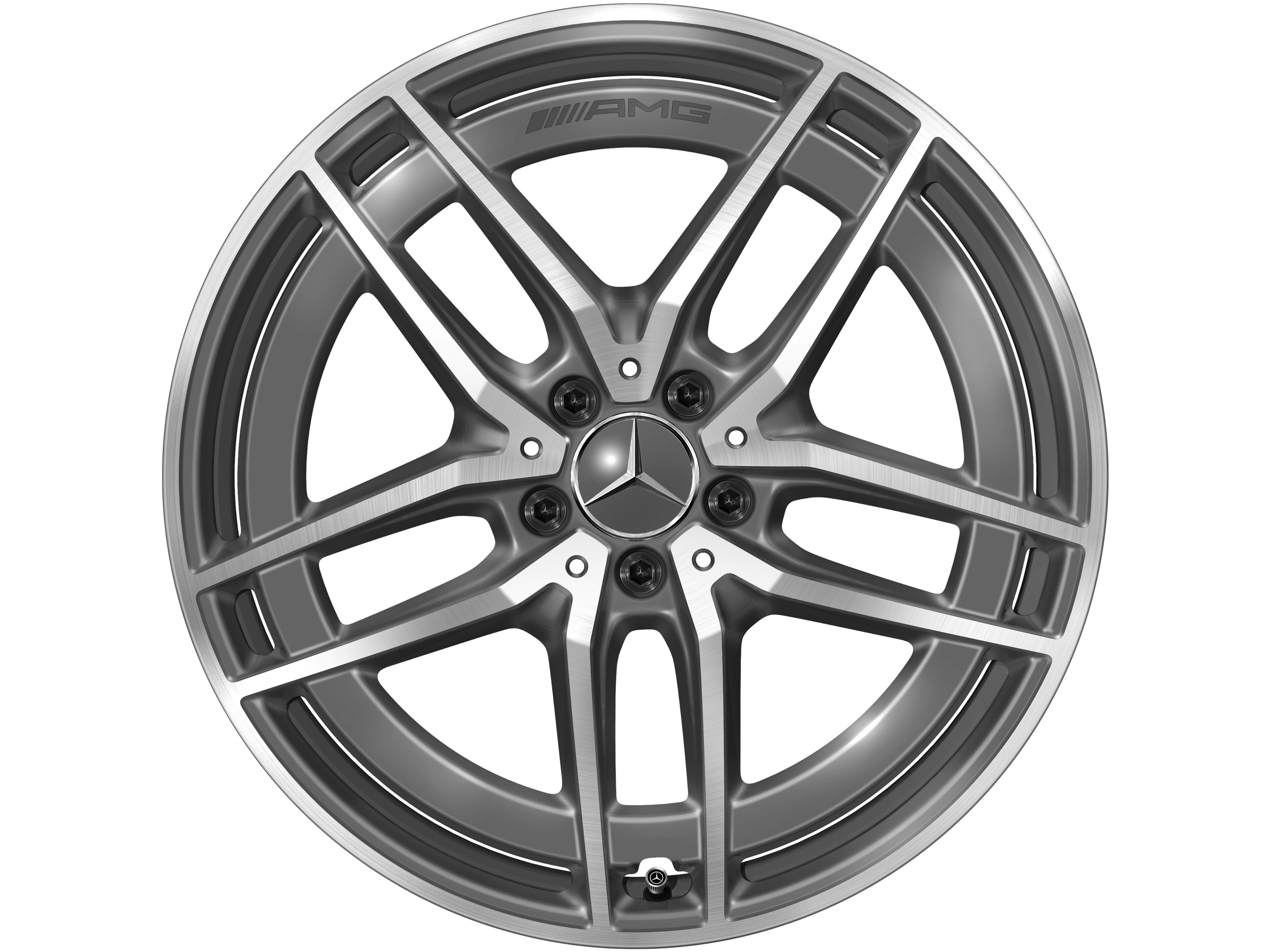 Obręcz AMG z 5 podwójnymi ramionami, 50,8 cm (20 cali) - 11 J x 20 ET 56, szarość tantalu, toczone na połysk