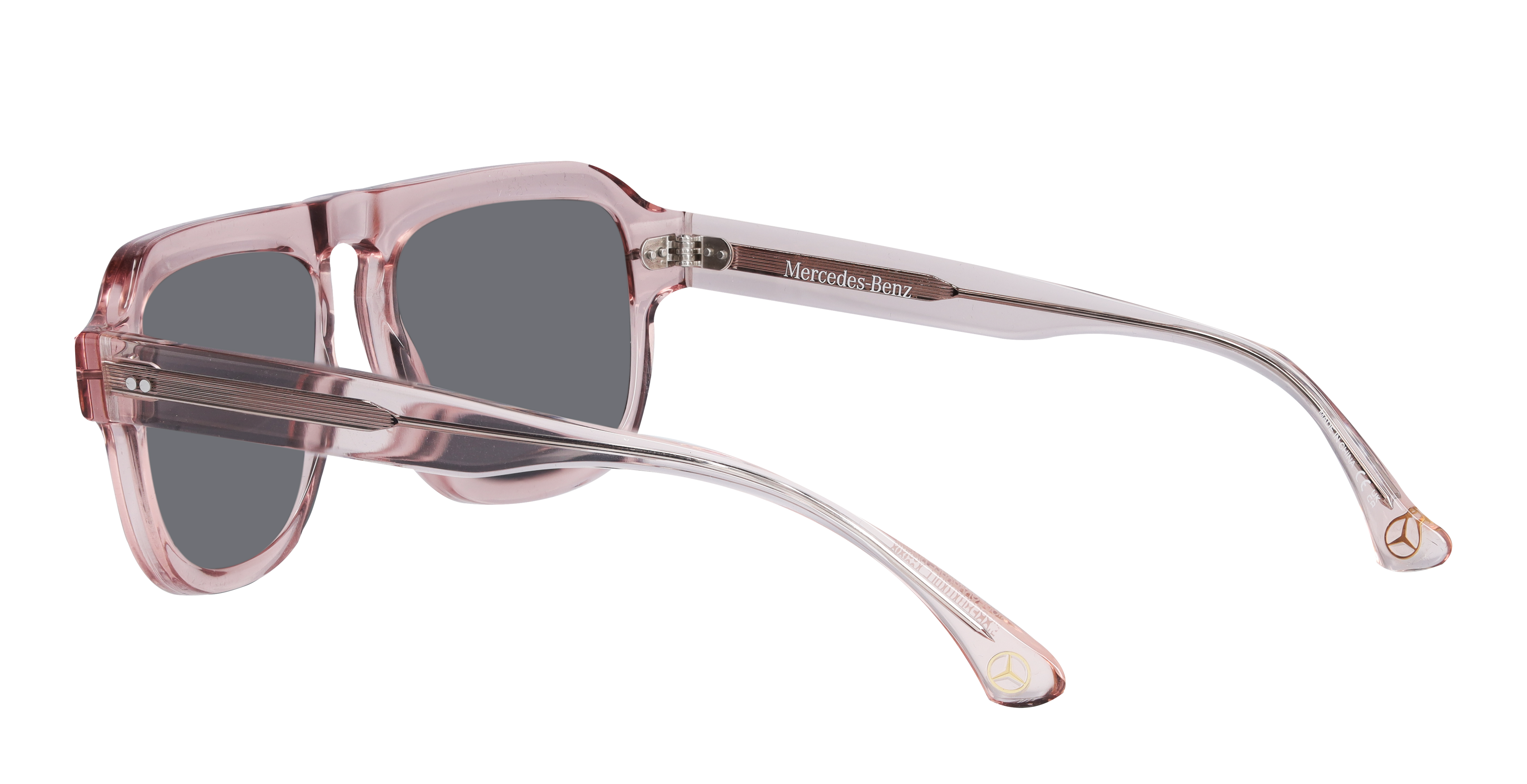 Okulary przeciwsłoneczne, Unisex - różowe złoto / brunatny, octan, przezroczyste