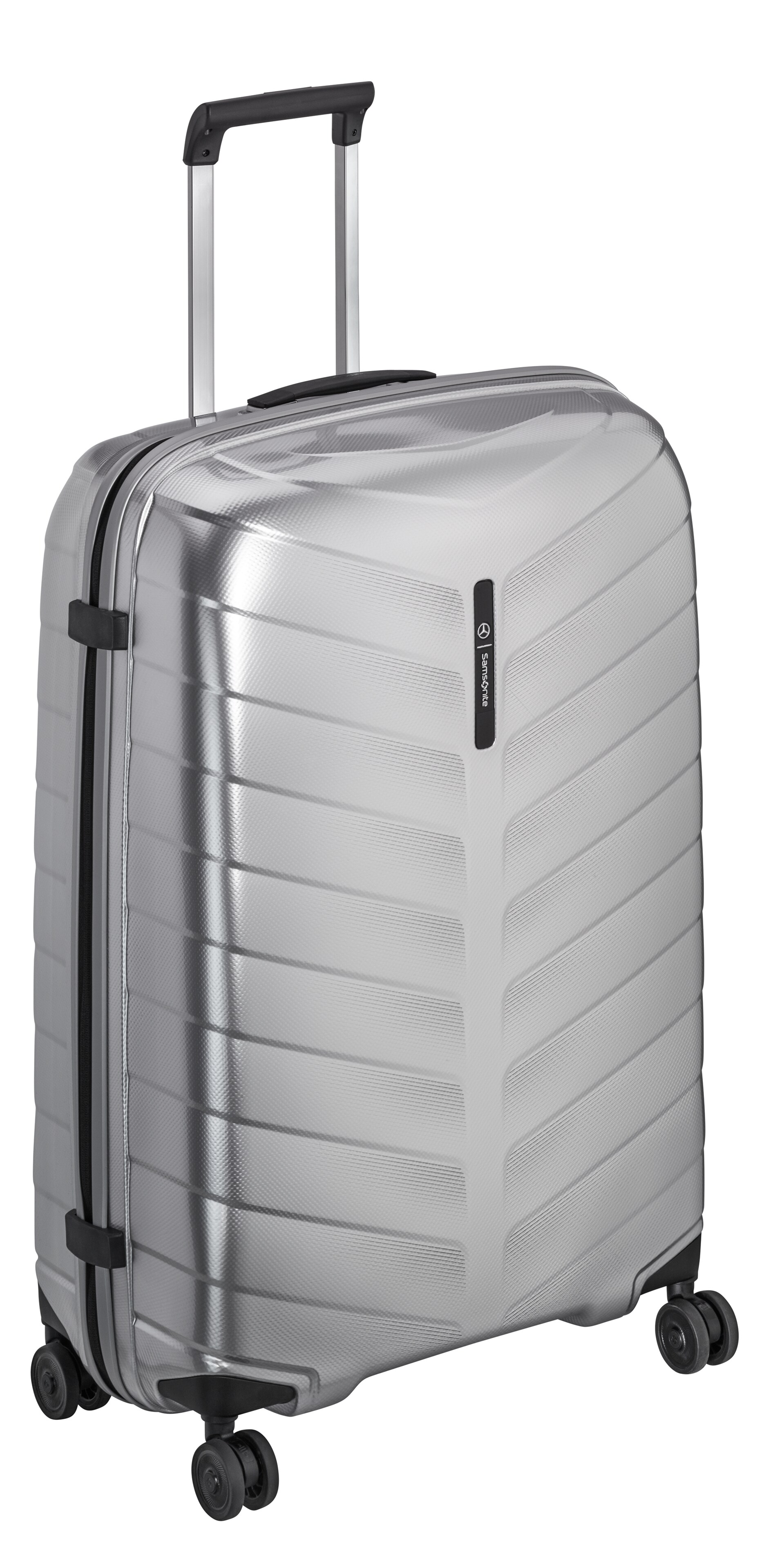 Walizka, Spinner 75 - srebrny, polipropylen / poliester, Samsonite, 97 l