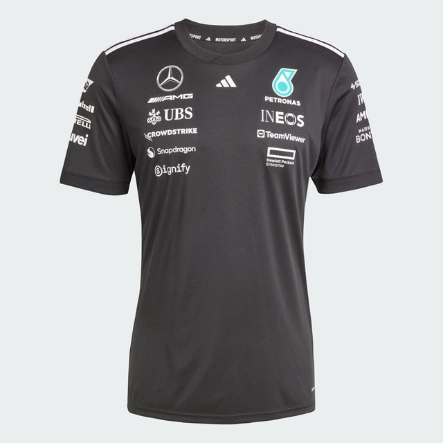 T-shirt męski, Kierowca, Mercedes-AMG F1 - czerń, L