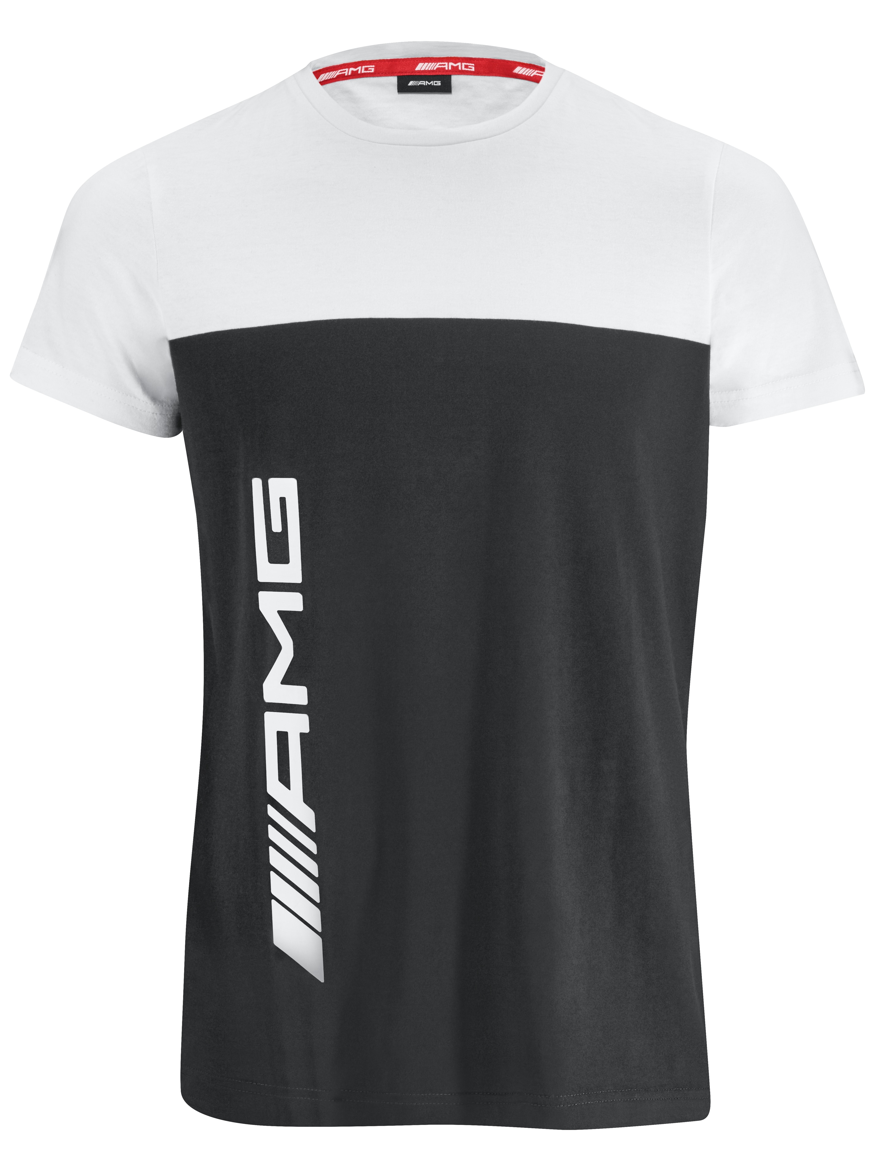 Męski t-shirt AMG - czerń / biały, XXXL