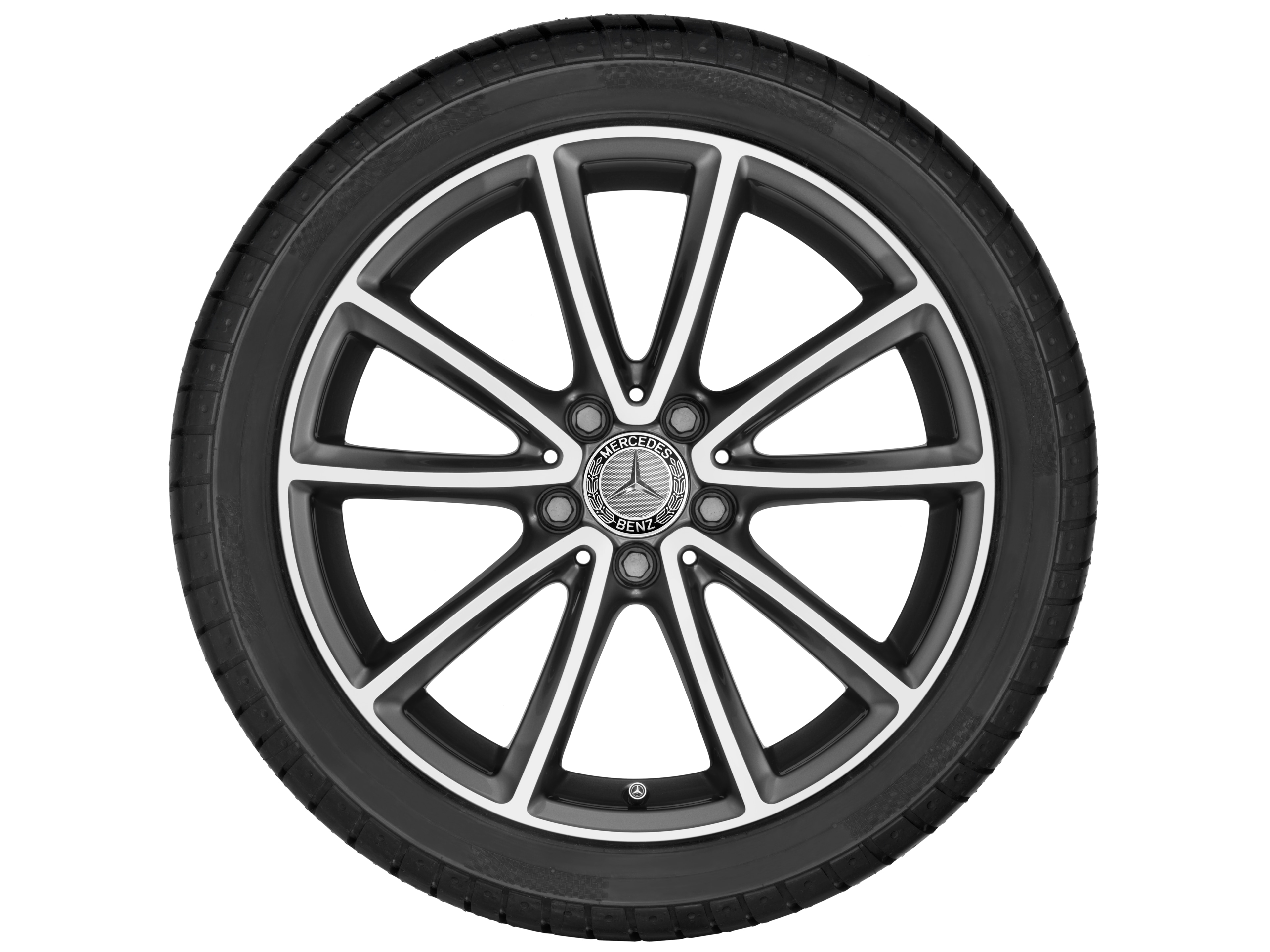 Obręcz z 5 podwójnymi ramionami, 45,7 cm (18 cali), polerowane na połysk - 7,5 J x 18 ET 42, tremolit-metallic, toczone na połysk