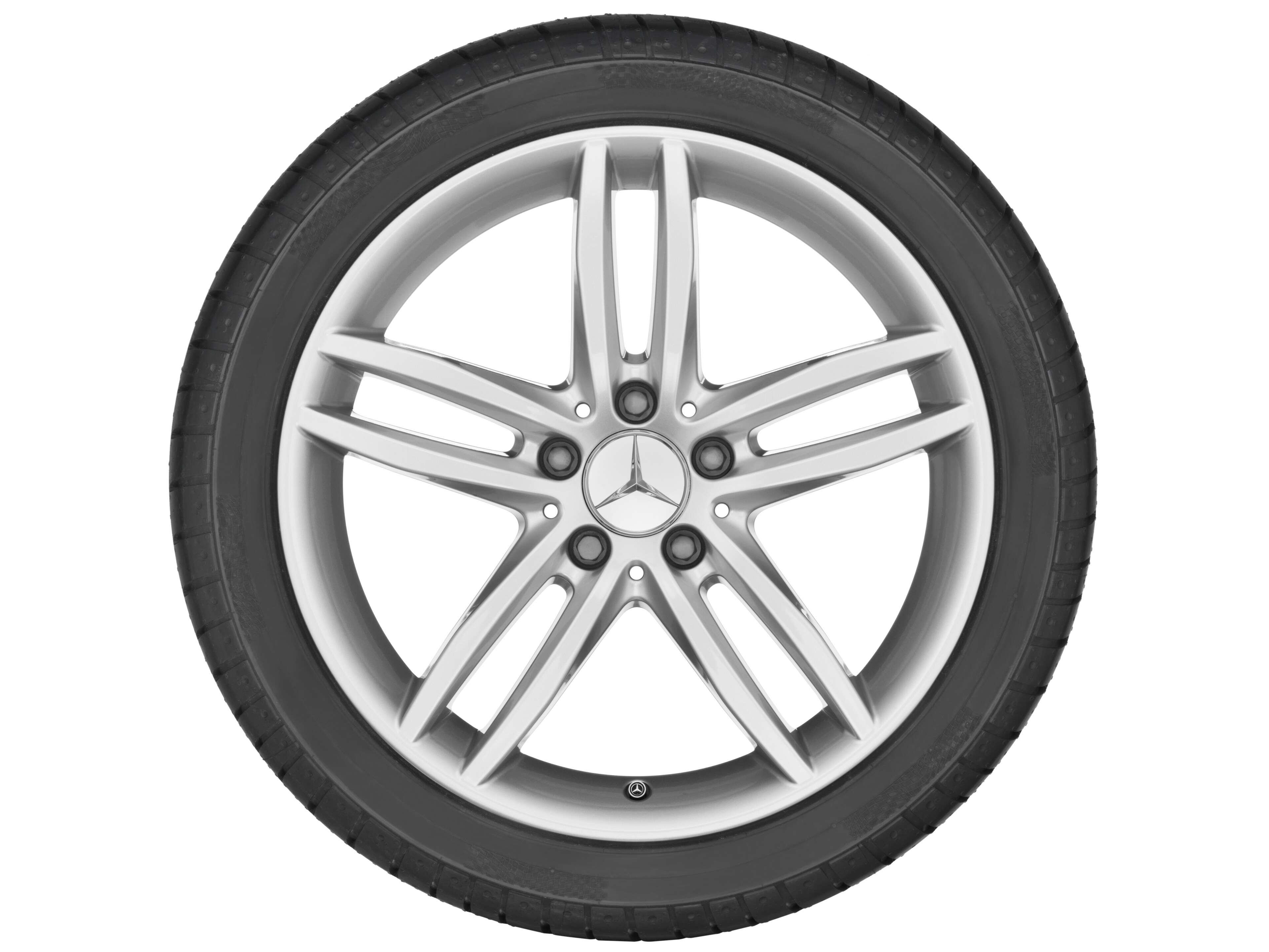 Obręcz z 5 podwójnymi ramionami, 45,7 cm (18 cali) - 8,5 J x 18 ET 36, srebro wanadu, lakierowane
