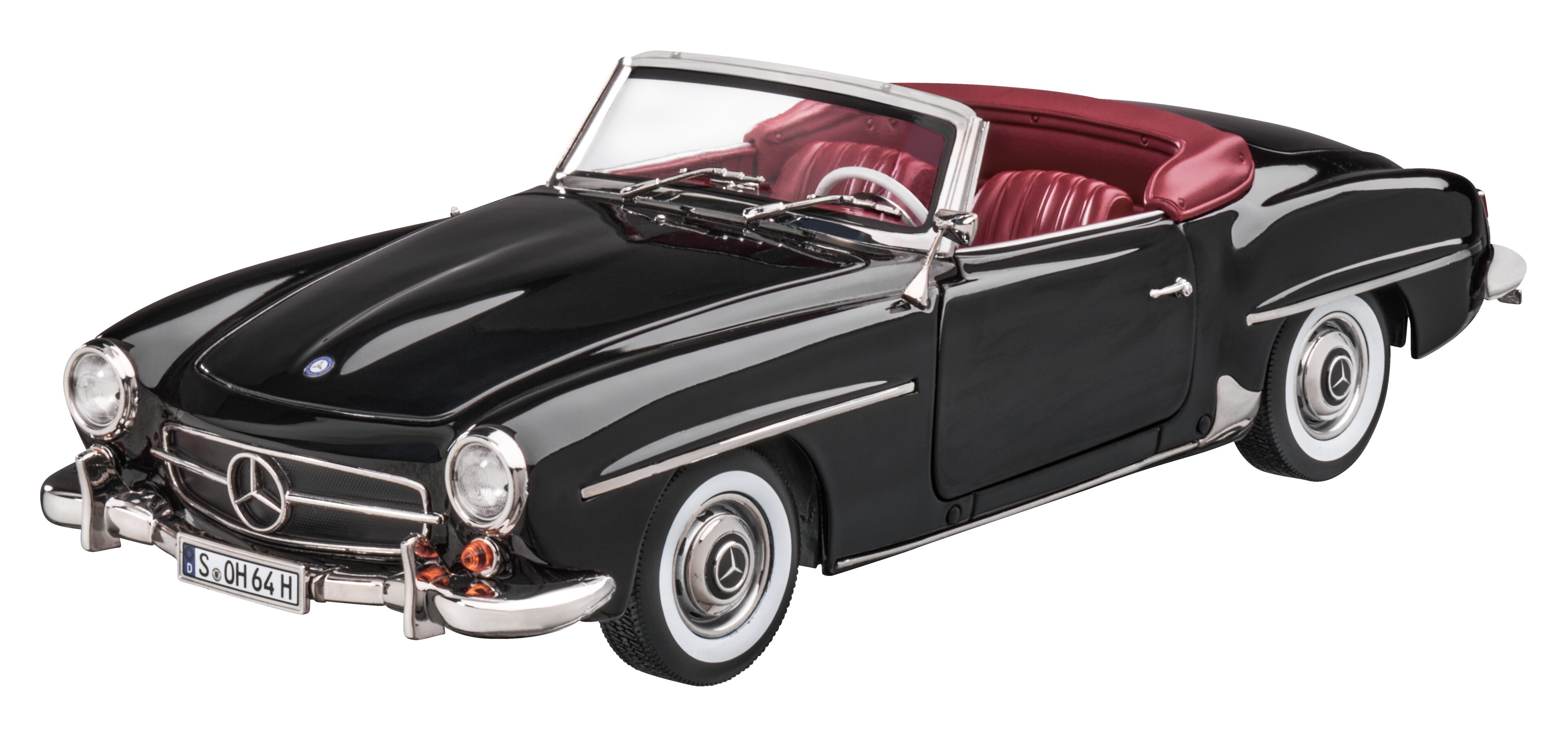 190 SL Roadster W 121 (1954-1963) - czerń, Norev, 1:18