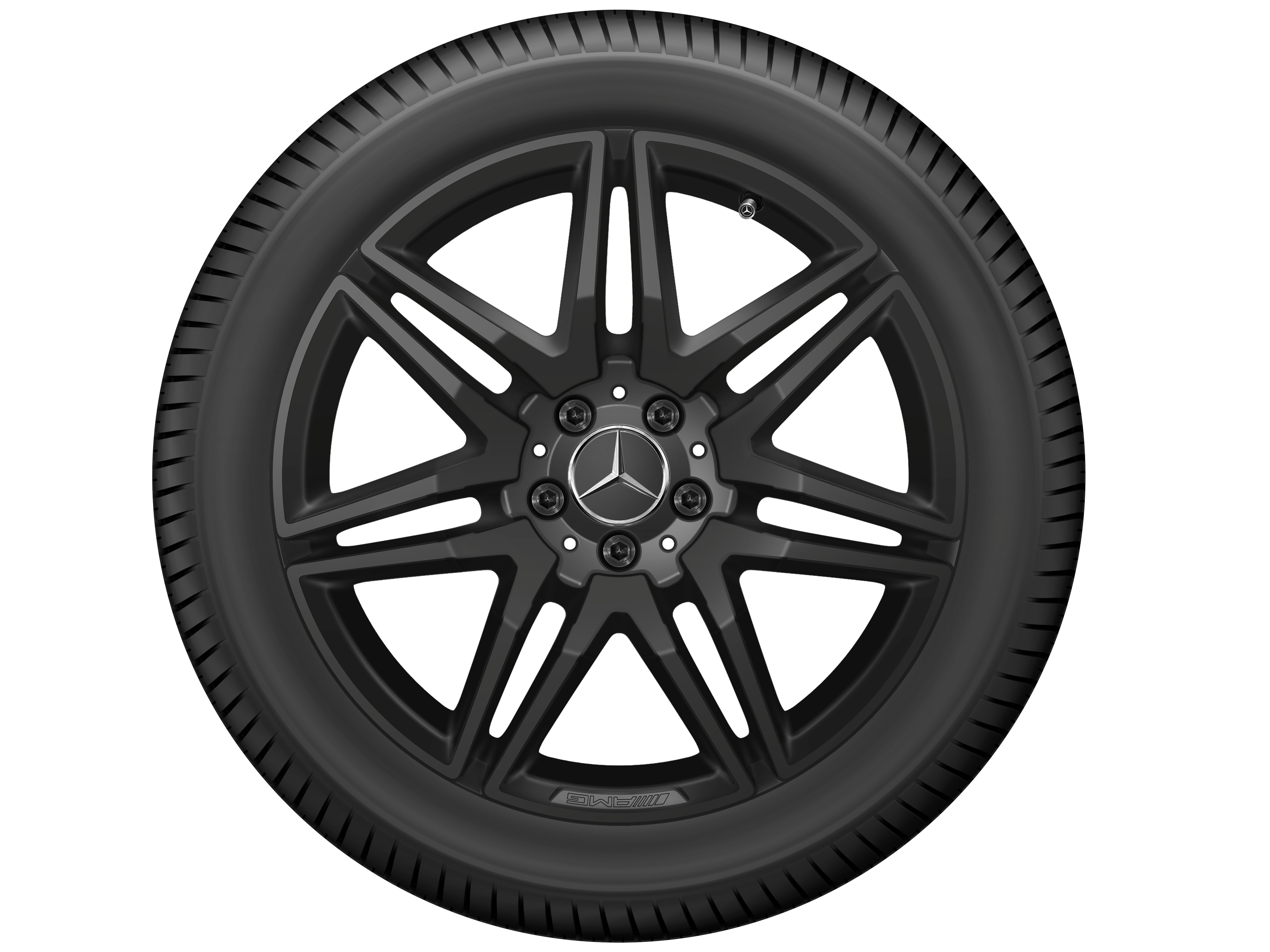Obręcz AMG z 7 podwójnymi ramionami, 48,3 cm (19 cali) - 8 J x 19 ET 52, czerń, błyszczące