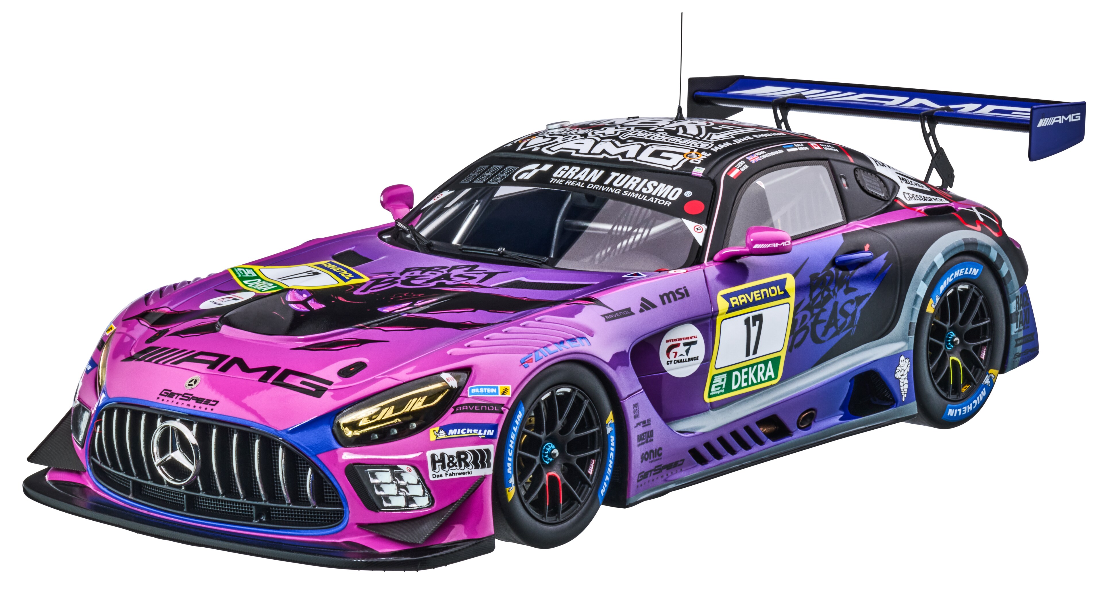 Mercedes-AMG GT3, ADAC RAVENOL 24h Nürburgring 2025, C190 - fioletowy, Minimax, 1:18