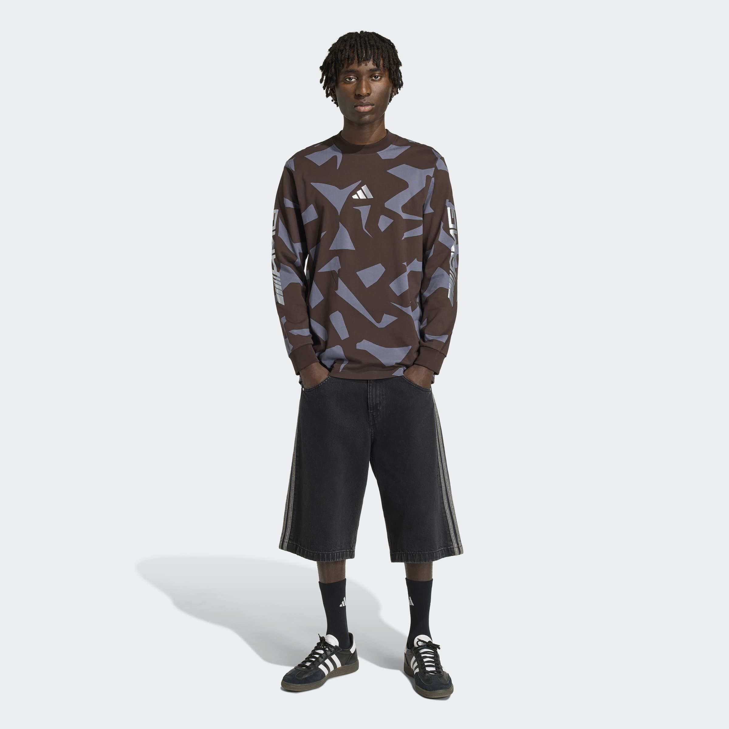 Koszulka z długim rękawem AMG, Unisex - ciemny brąz, XS