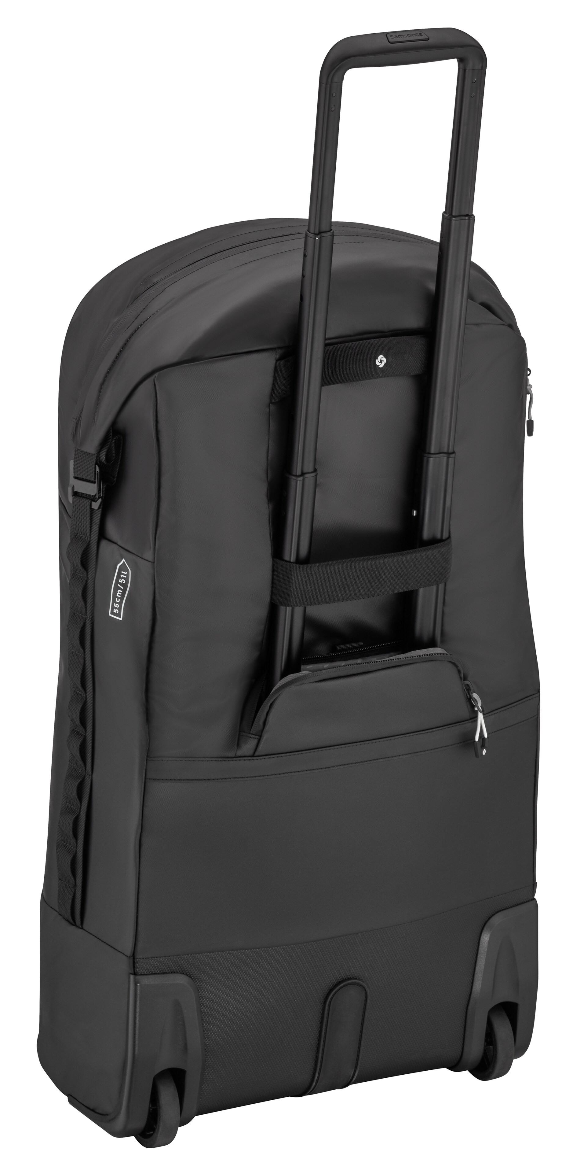 Torba na kółkach, składana - czerń, poliamid (z recyklingu) / poliester, Samsonite