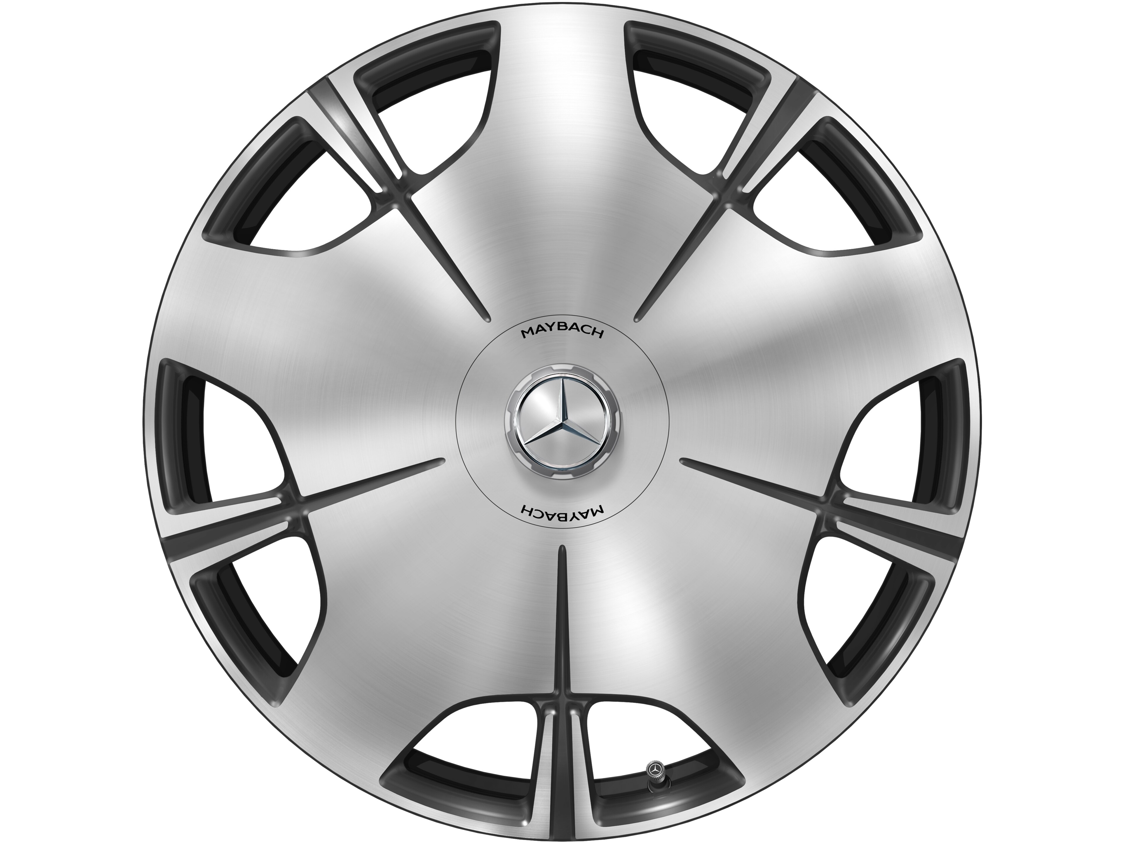 Obręcz kuta AMG z 10 otworami, 53,3 cm (21 cali) - 11 J x 21 ET 67,1, czerń, toczone na połysk