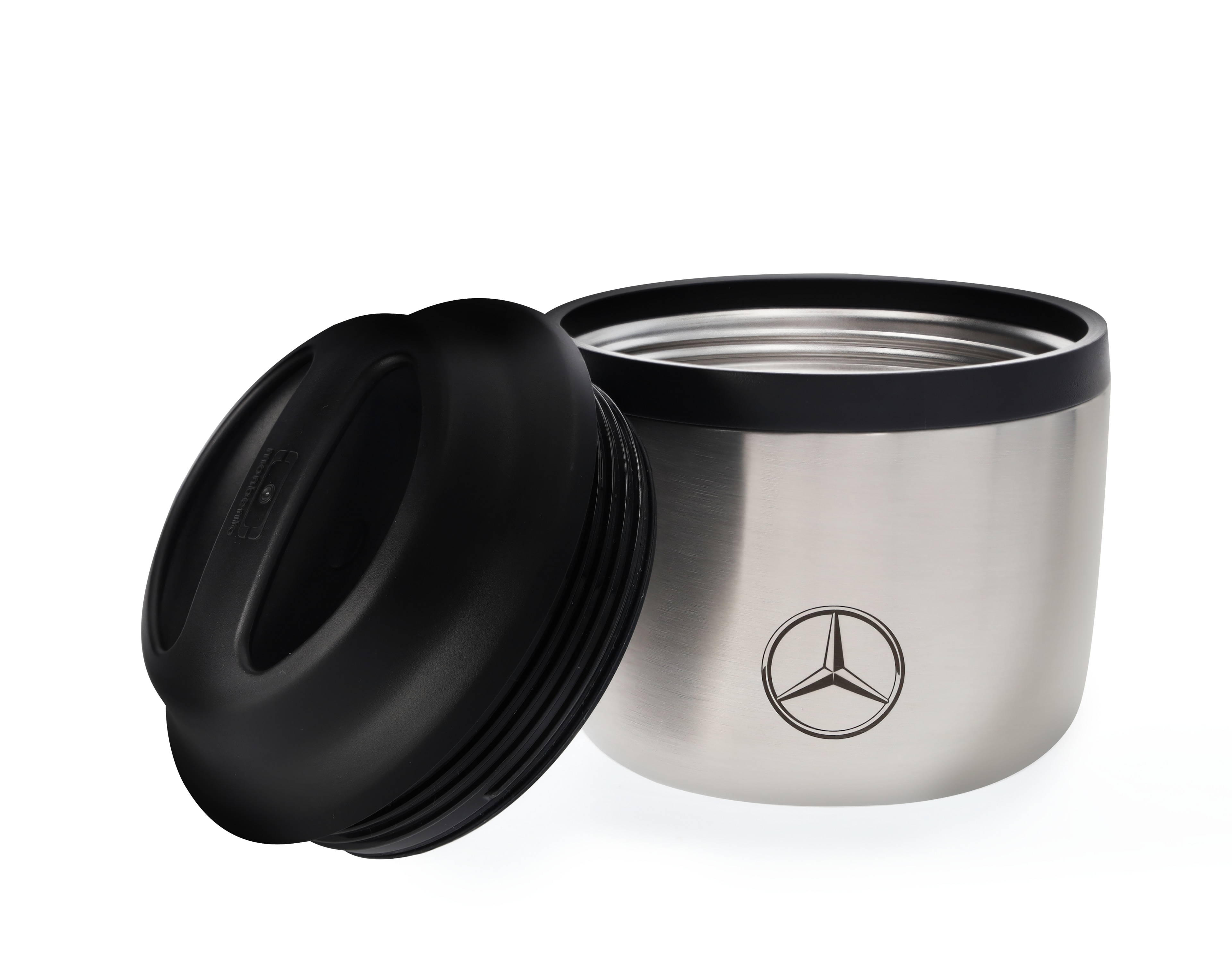 Isotherm-Lunchbox - czarnosrebrny, stal nierdzewna / polipropylen / silikon, monbento®, 550 ml
