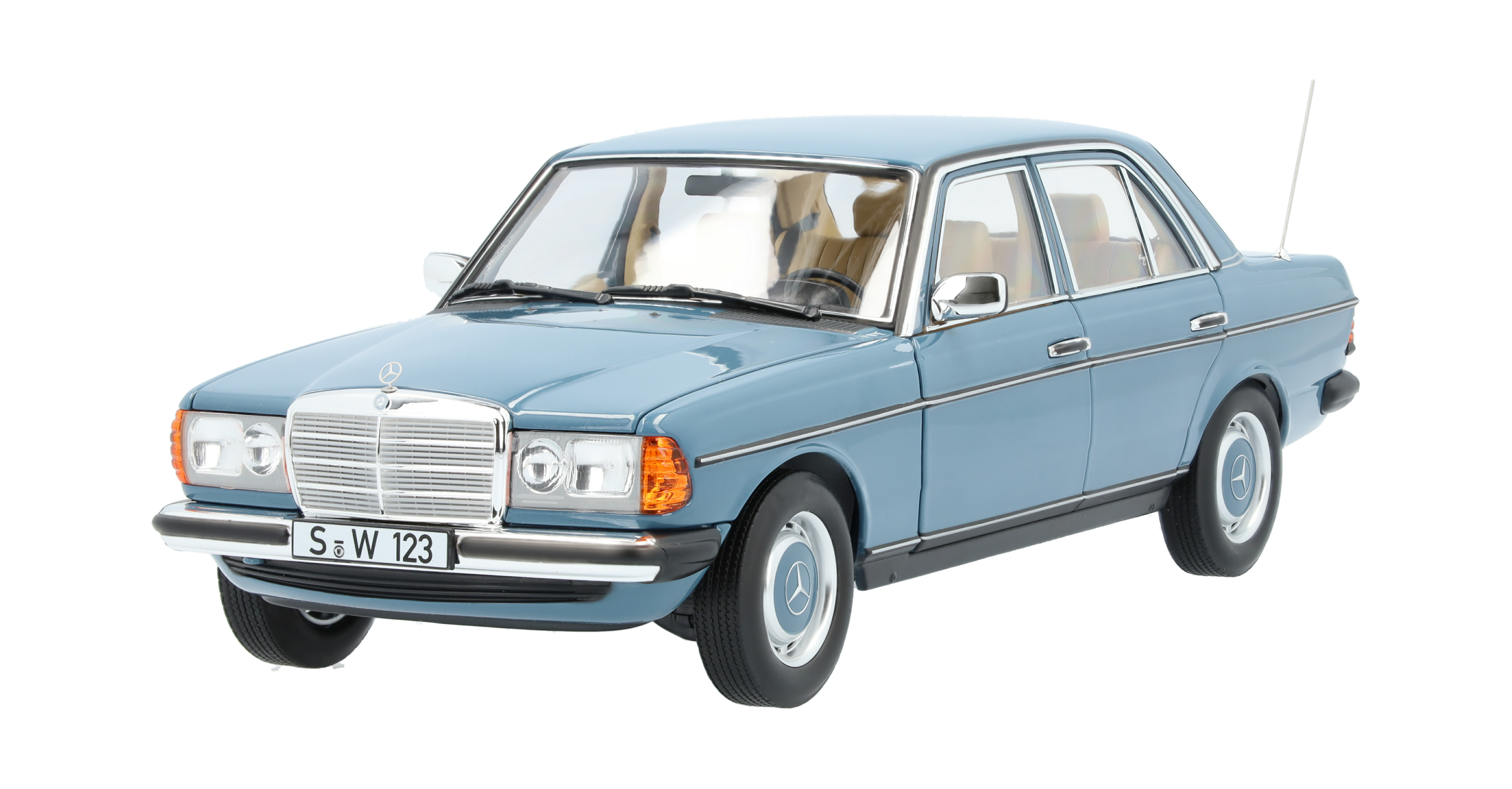 200 W123 (1980-1985) - niebieski, Norev, 1:18