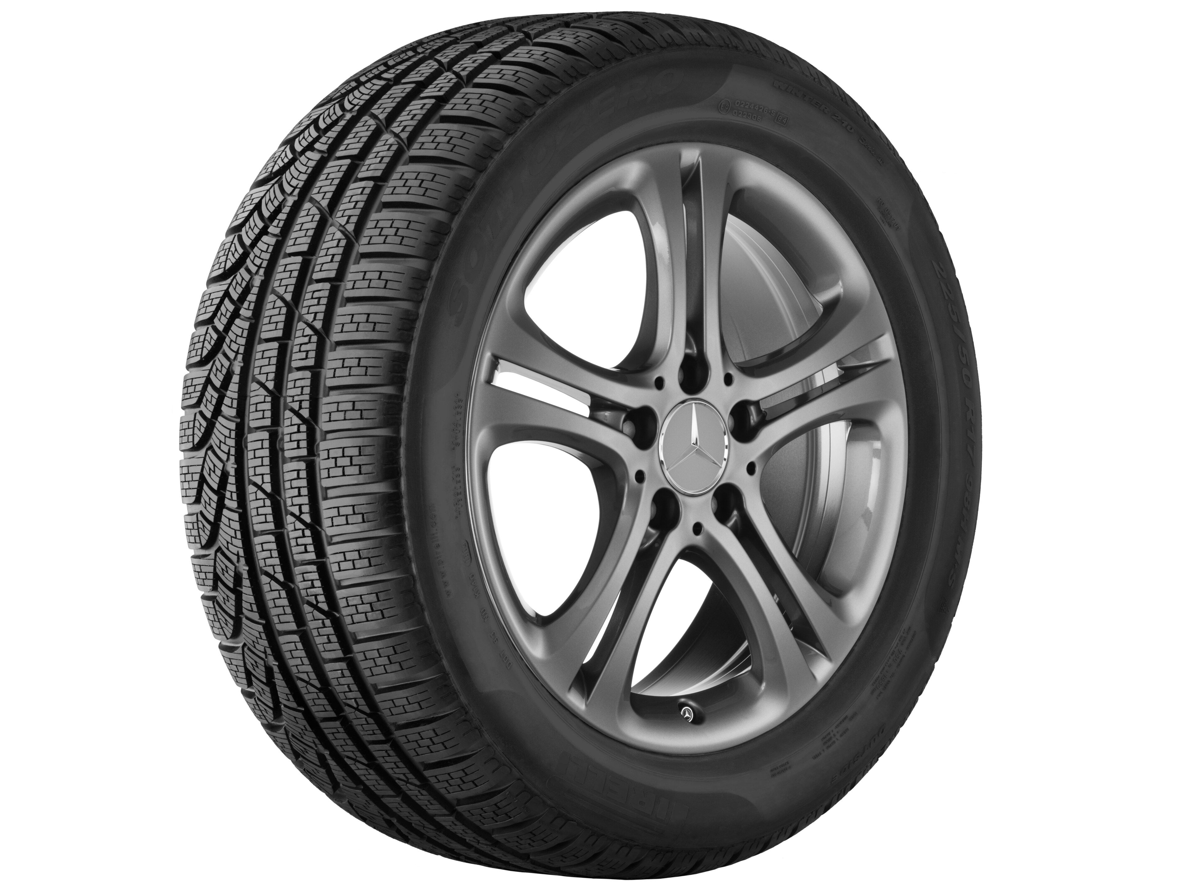 Obręcz z 5 podwójnymi ramionami, 43,2 cm (17 cali) - 7,5 J x 17 ET 52,5, tremolit-metallic, lakierowane