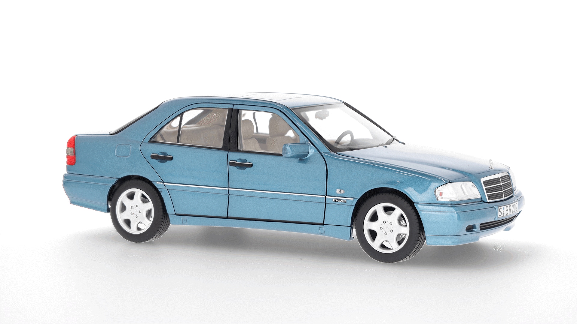 C 200 limuzyna W 202 (1997-2001) - niebieski akwamaryn, Norev, 1:18