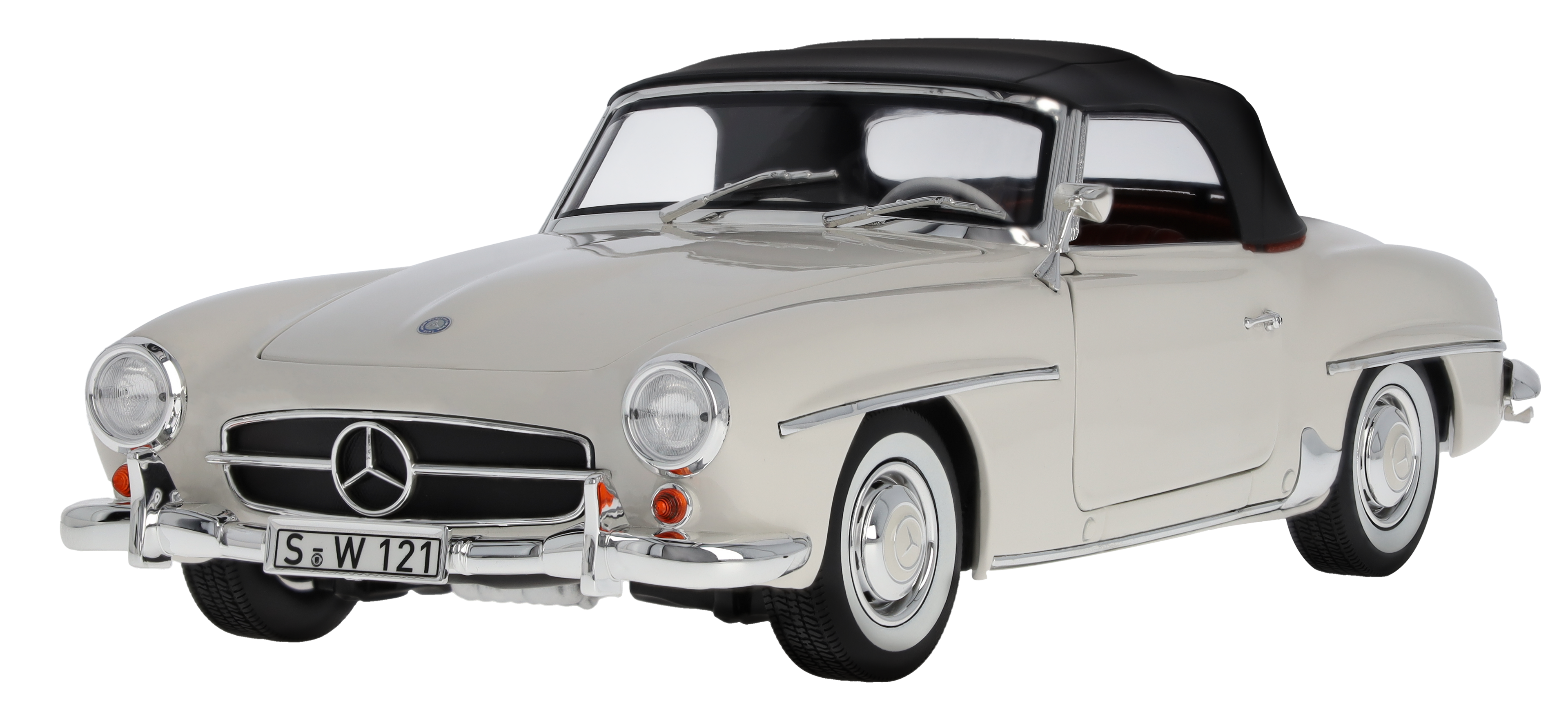 190 SL Roadster W 121 (1954-1963) - szarobiały, Norev, 1:18