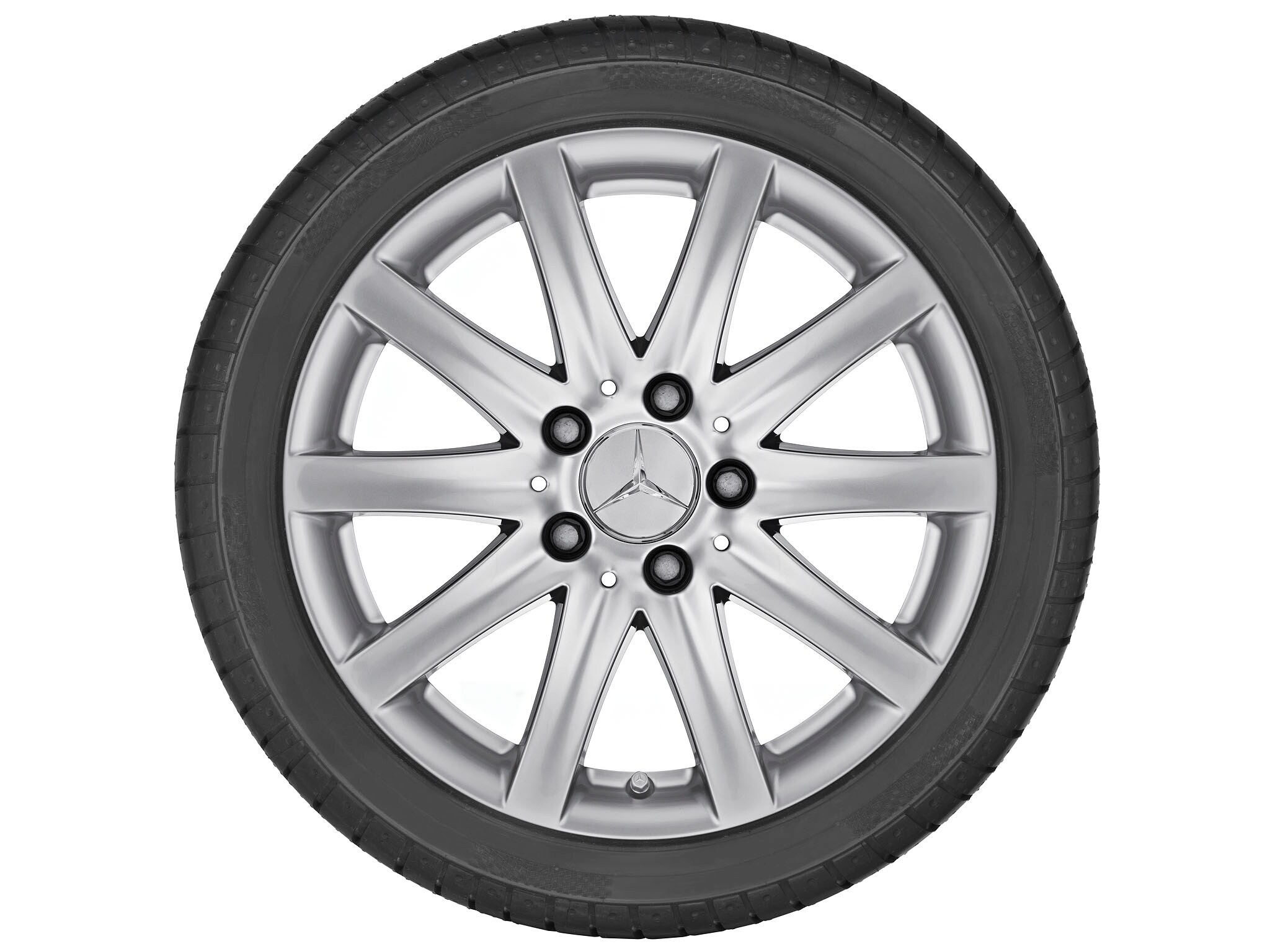 Obręcz 10-ramienna, Lugo, 40,6 cm (16 cali) - 7,5 J x 16 ET 45, srebrny, lakierowane