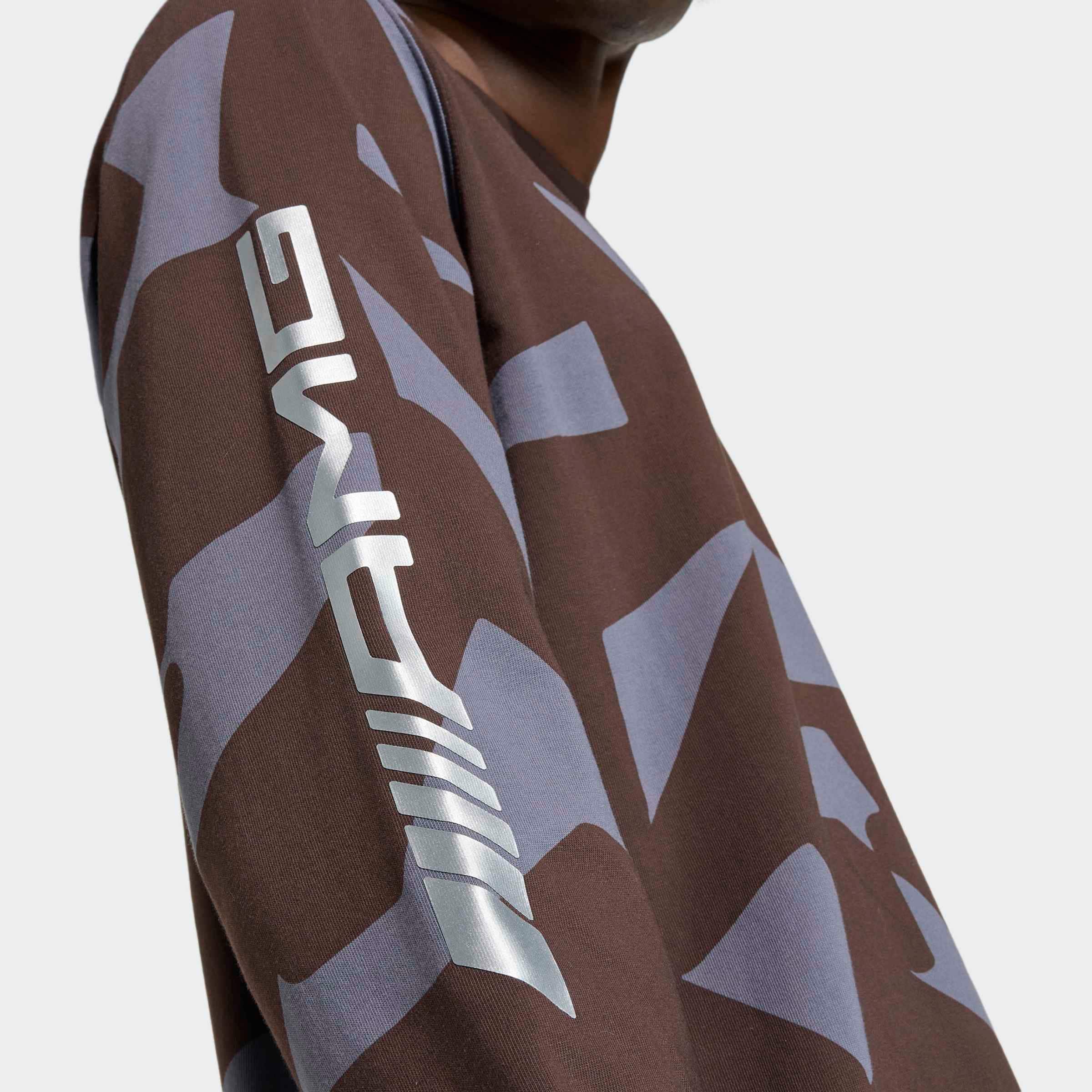 Koszulka z długim rękawem AMG, Unisex - ciemny brąz, XS