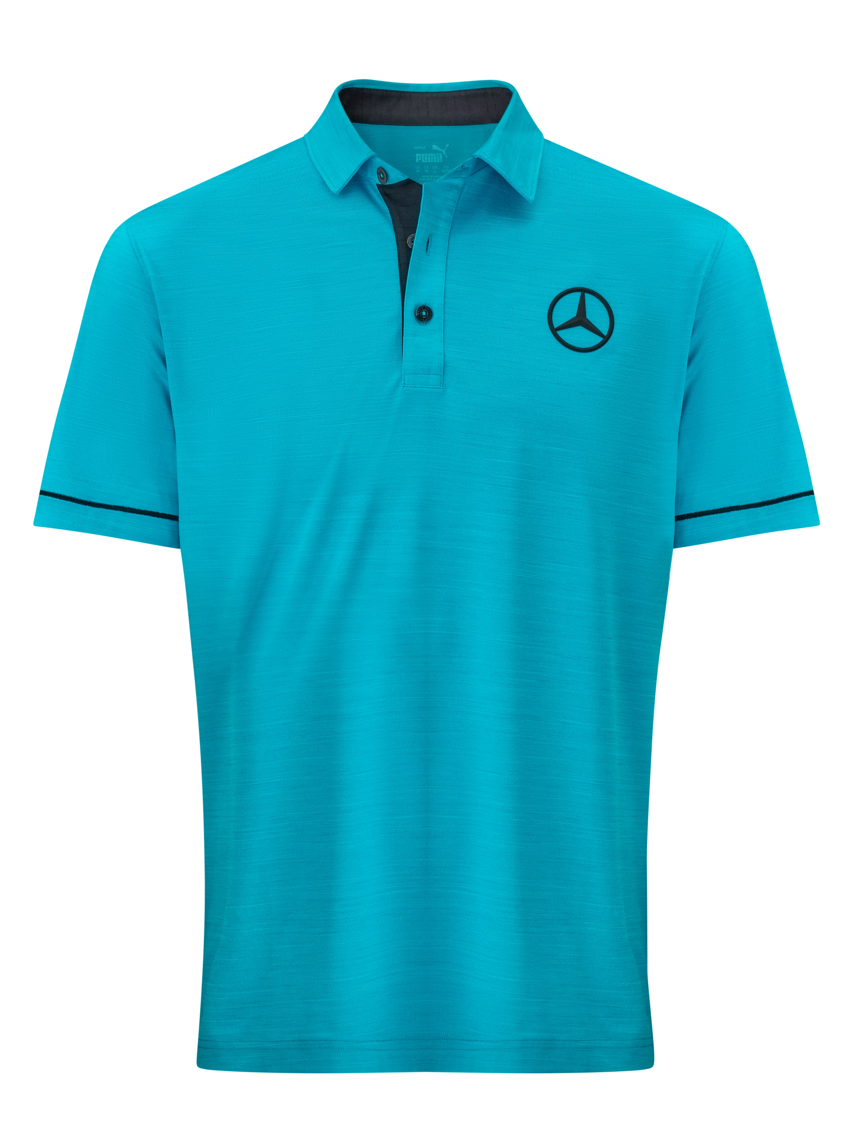 Męska koszulka polo na pole golfowe, Cloudspun Haystack - aqua blue, M