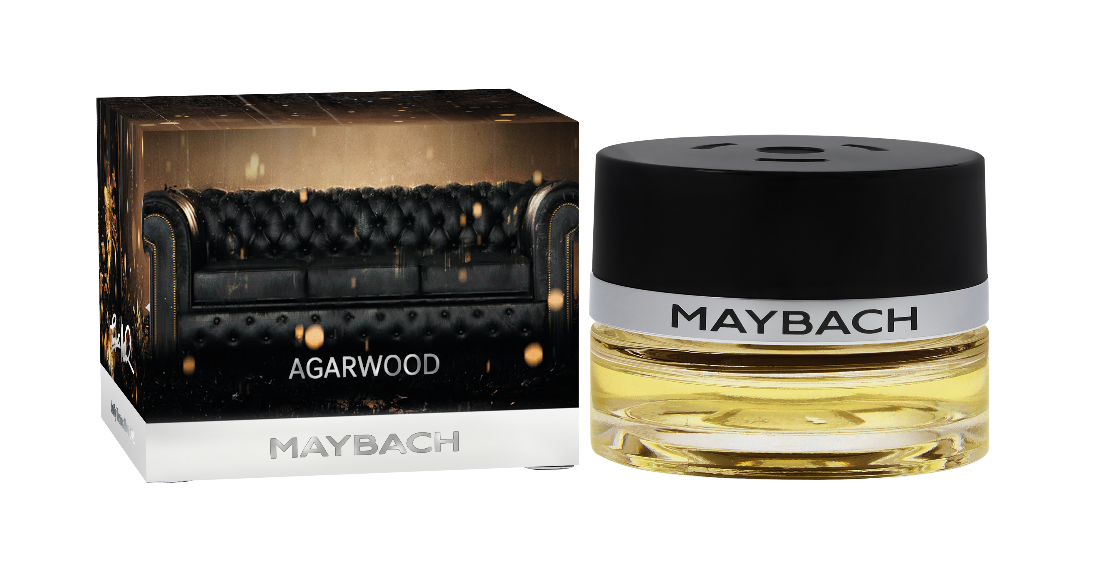 Flakon, AGARWOOD MOOD - przezroczyste / czerń, szkło, 15 ml