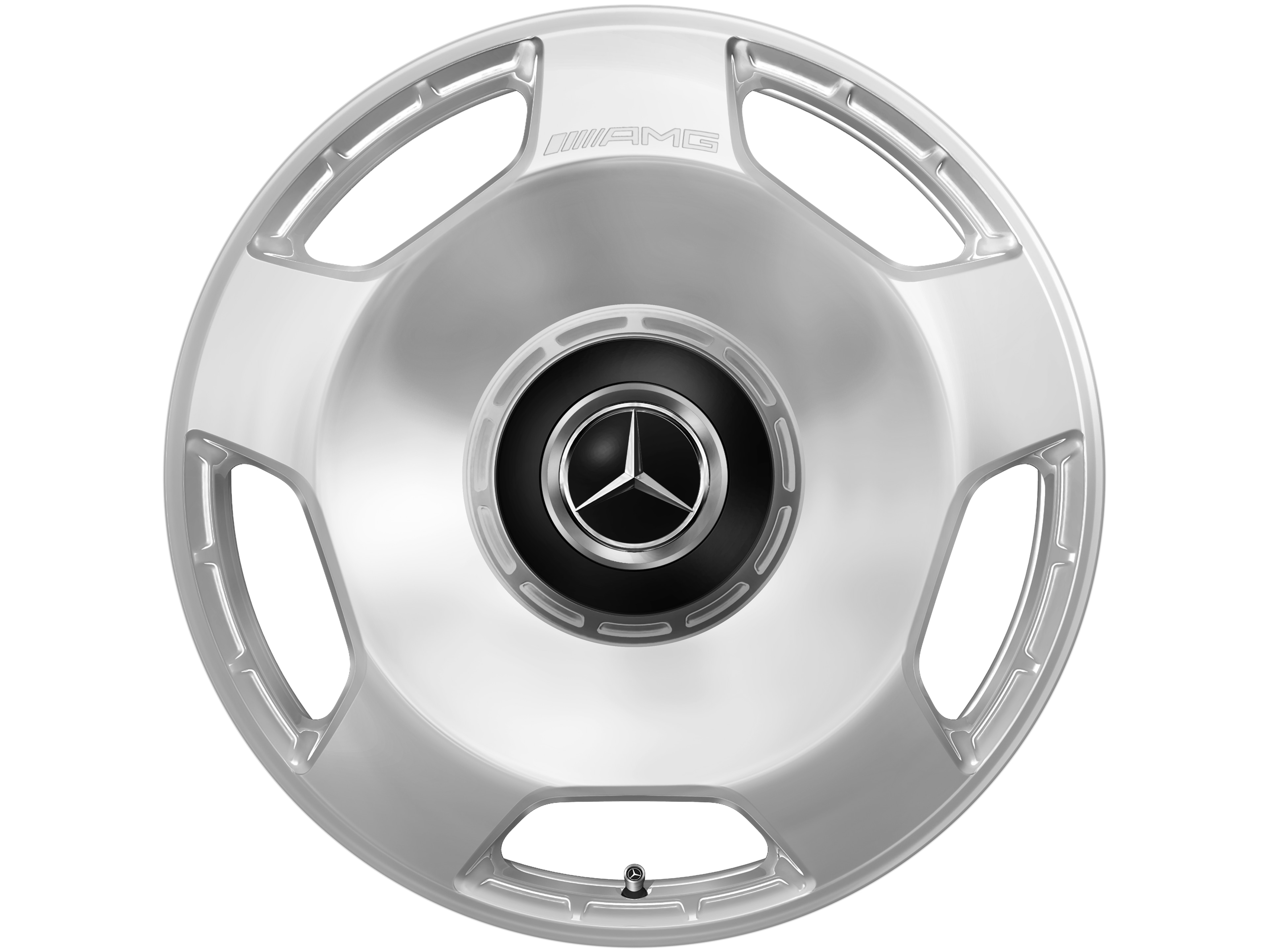 Obręcz kuta AMG 5-otworowe, 53,3 cm (21 cali) - 10 J x 21 ET 30, srebrny, polerowane na połysk