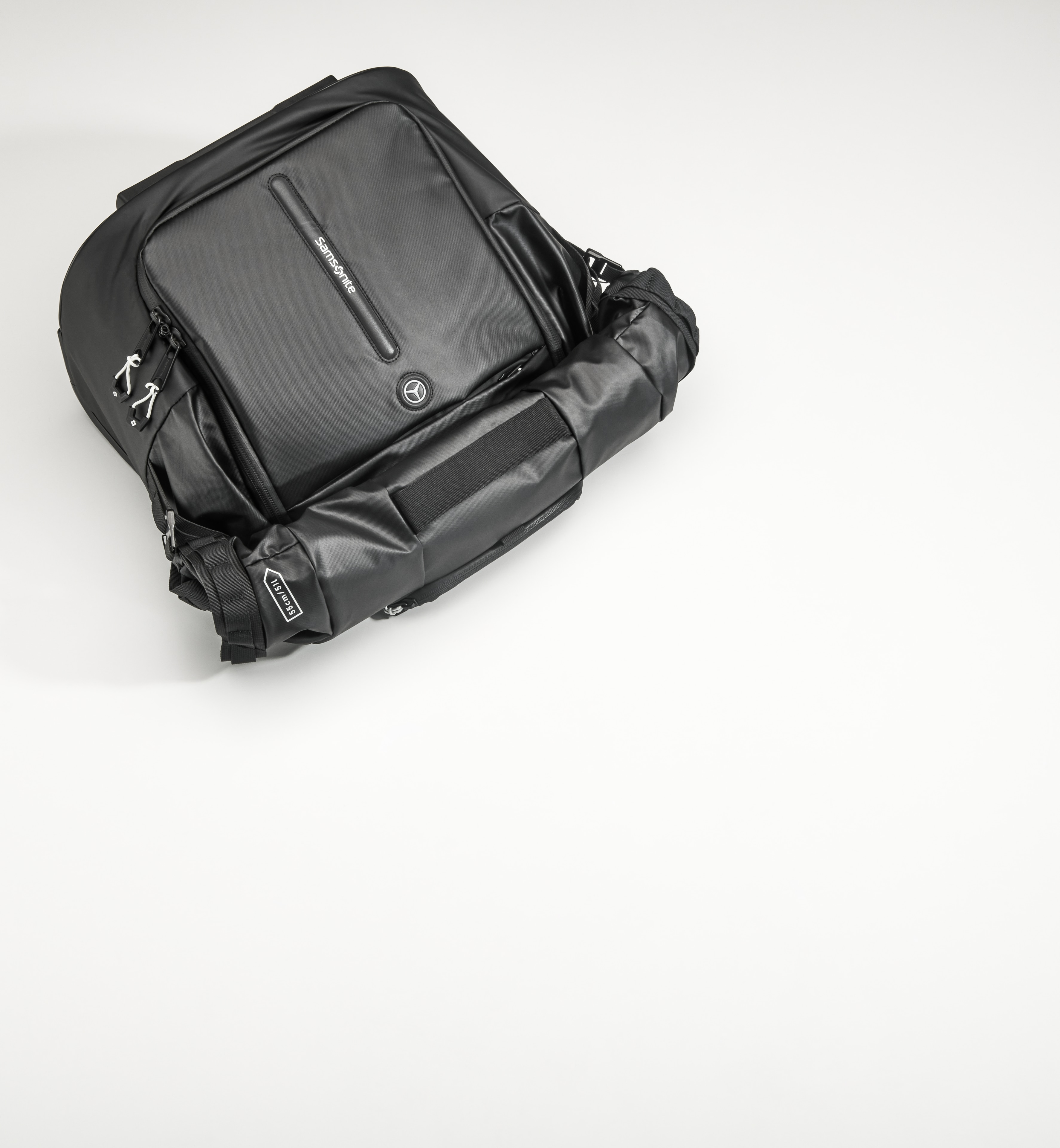 Torba na kółkach, składana - czerń, poliamid (z recyklingu) / poliester, Samsonite