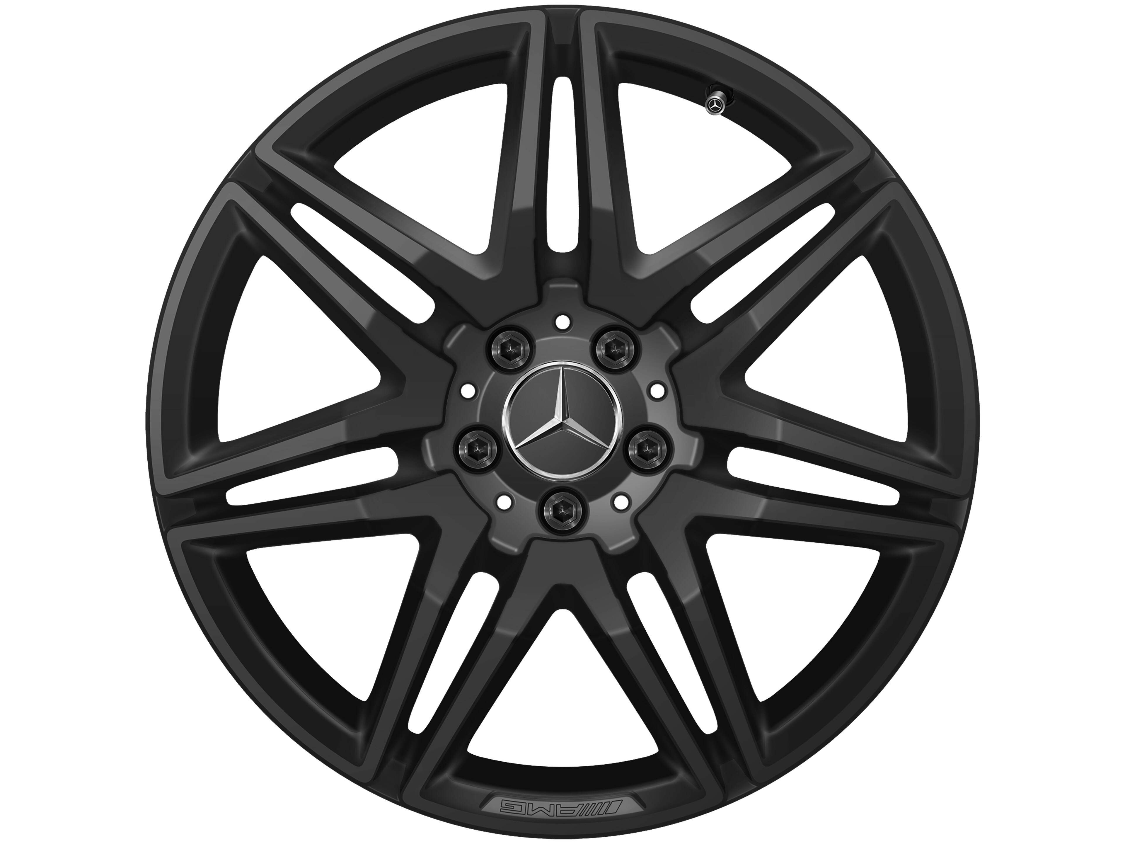 Obręcz AMG z 7 podwójnymi ramionami, 48,3 cm (19 cali) - 8 J x 19 ET 52, czerń, błyszczące