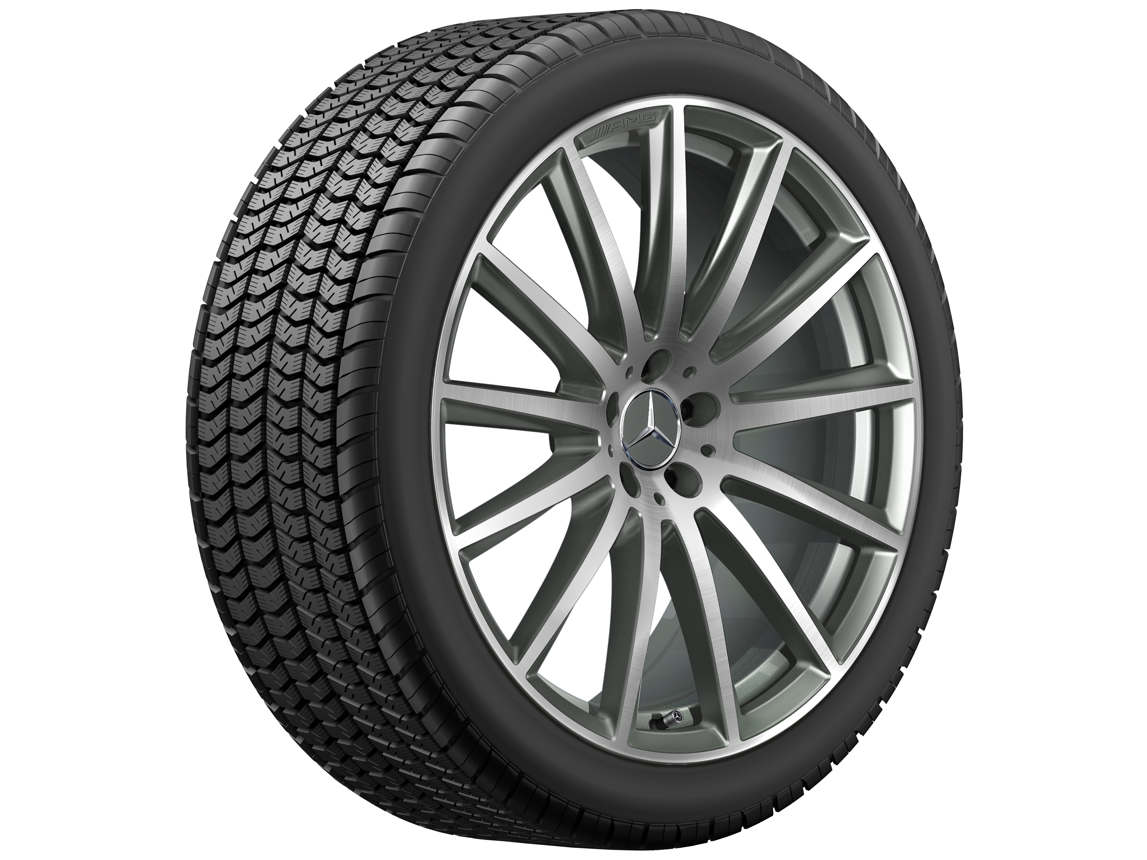 Wieloramienna obręcz koła AMG, 55,9 cm (22 cale) - 9,5 J x 22 ET 45, szarość tytanu