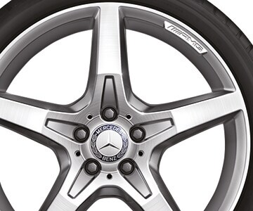 Obręcz AMG 5-ramienna, 48,3 cm (19 cali) - 8,5 J x 19 ET 35,5, srebrny, toczone na połysk
