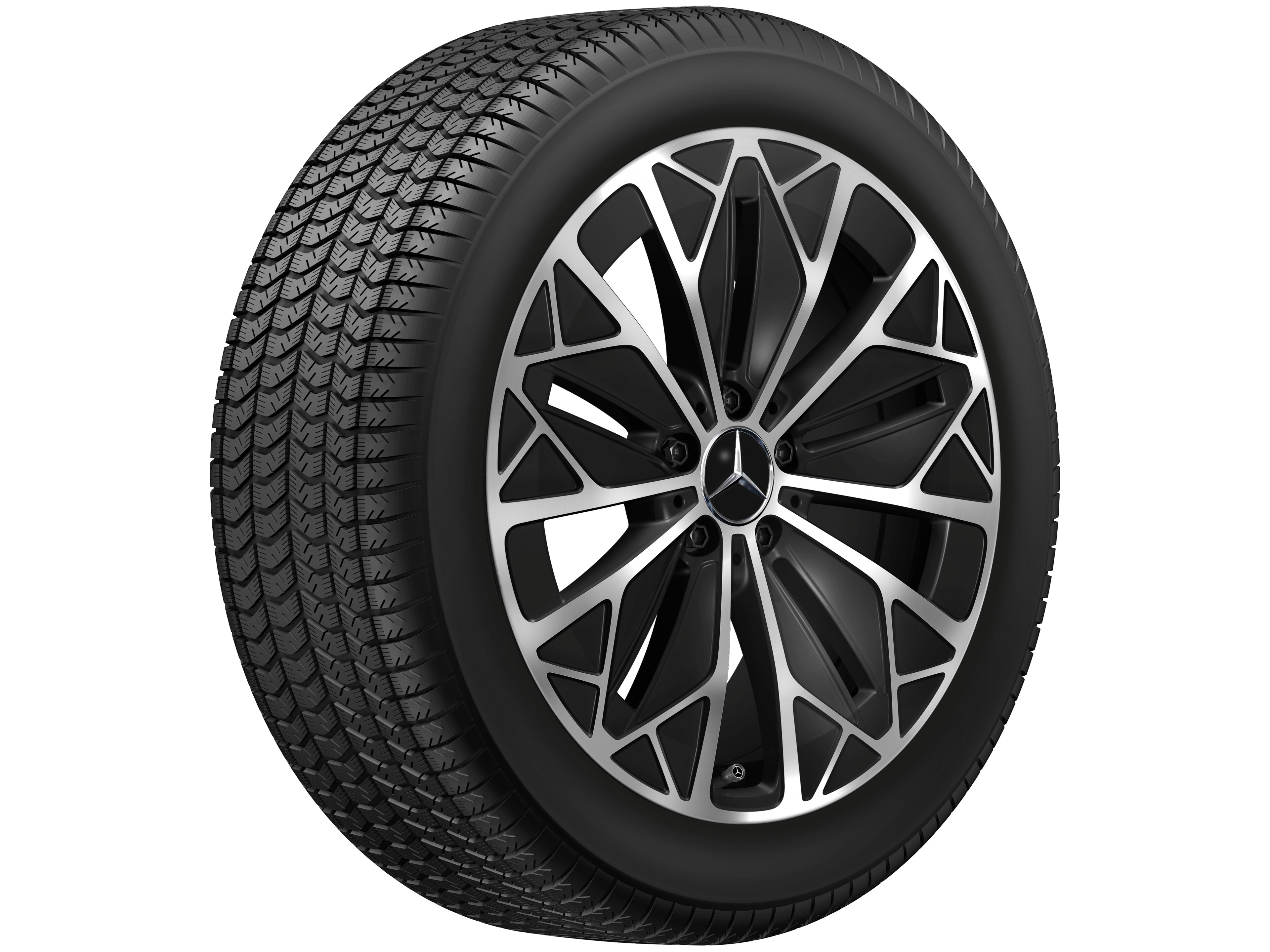 Obręcz wieloramienna, Aero, 48,3 cm (19 cali) - 9 J x 19 ET 60,8, czerń, toczone na połysk