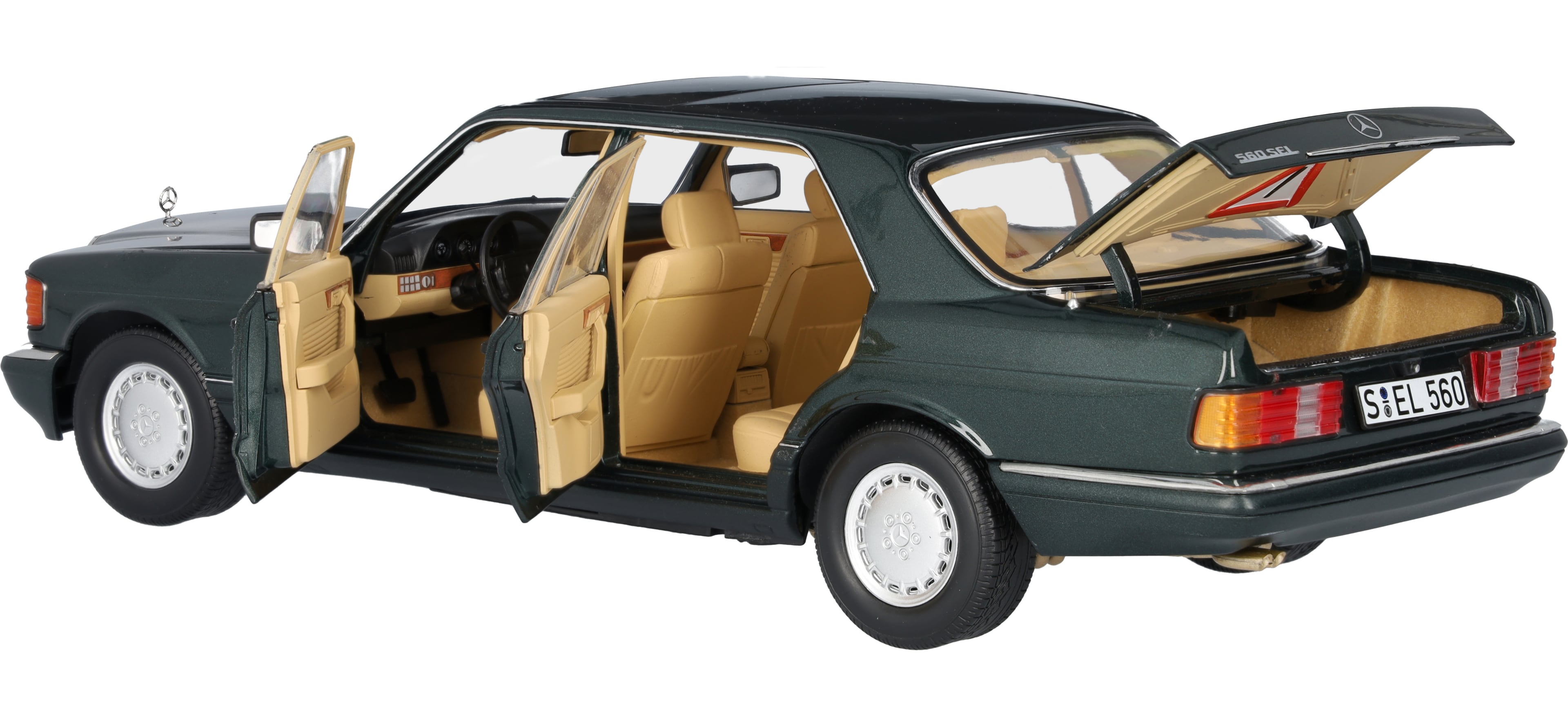 560 SEL V 126 (1985-1991) - zieleń malachitu, Norev, 1:18