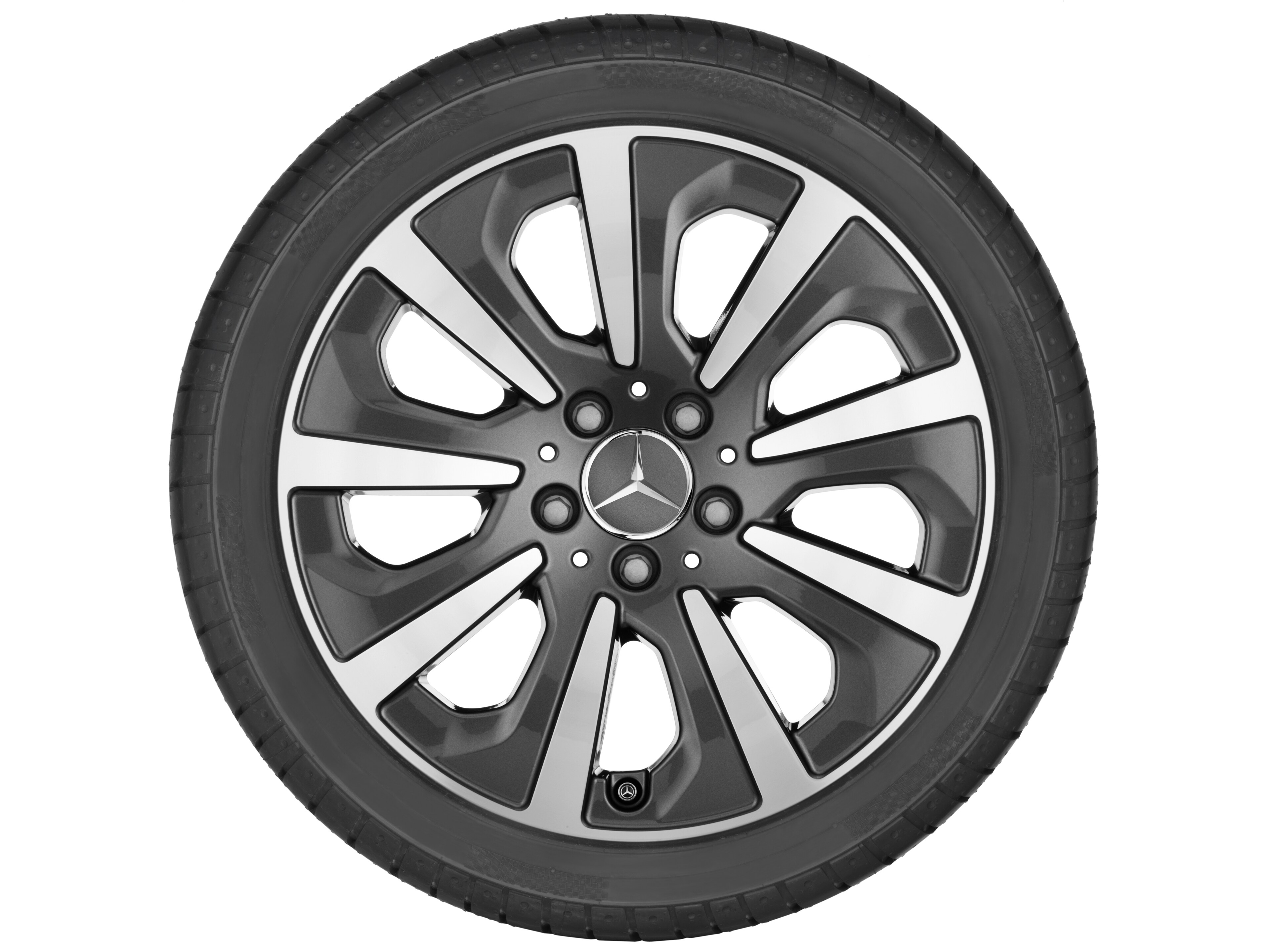 Obręcz 9-ramienna, 43,2 cm (17 cali) - 8 J x 17 ET 41, tremolit-metallic, toczone na połysk