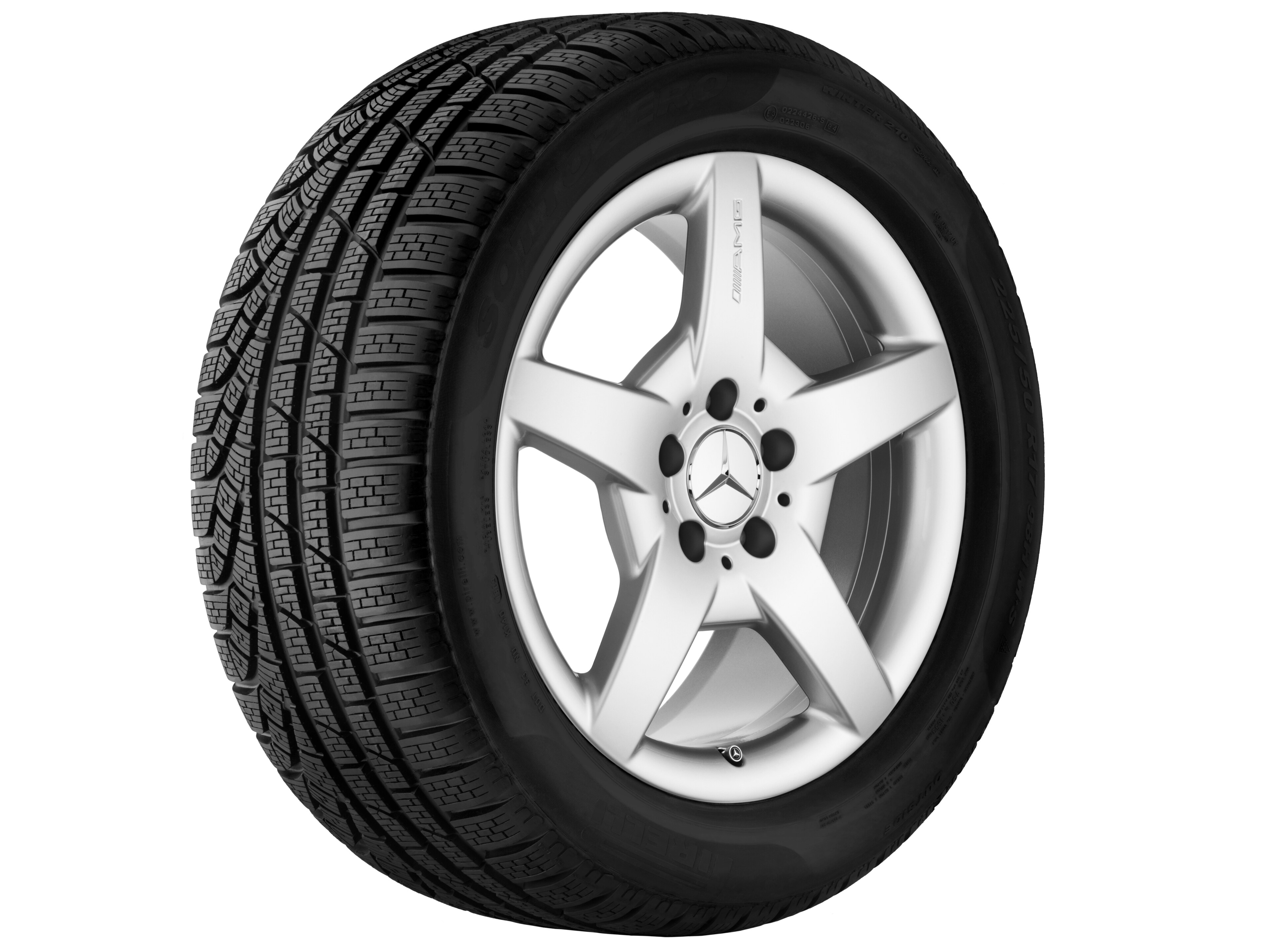 Obręcz AMG 5-ramienna, 45,7 cm (18 cali) - 8 J x 18 ET 34, srebrny tytanowy