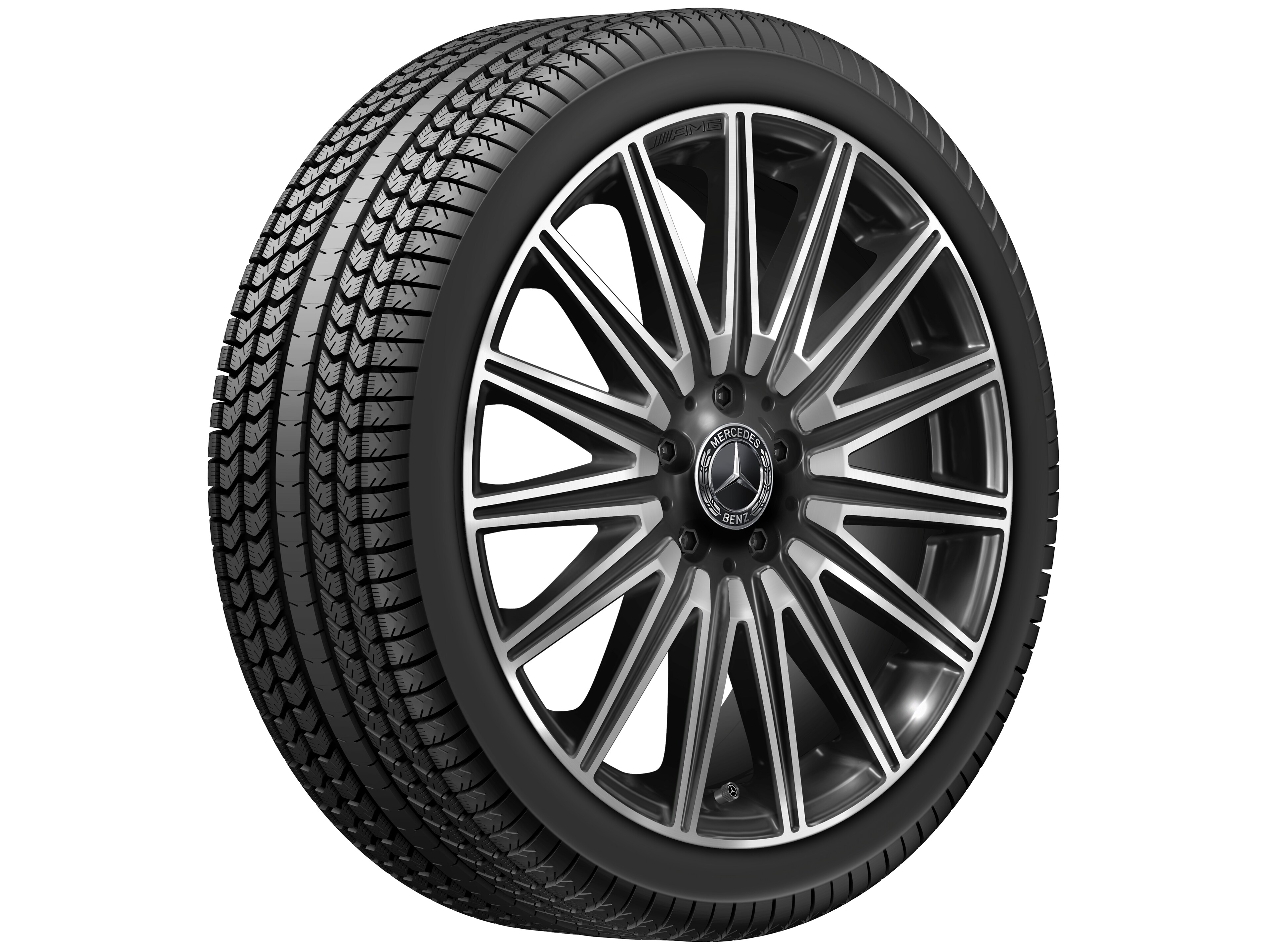 Obręcz AMG z lekkiego stopu, z wzorem wieloramiennym, 48,3 cm (19 cali) - 7,5 J x 19 ET 48,4, czerń