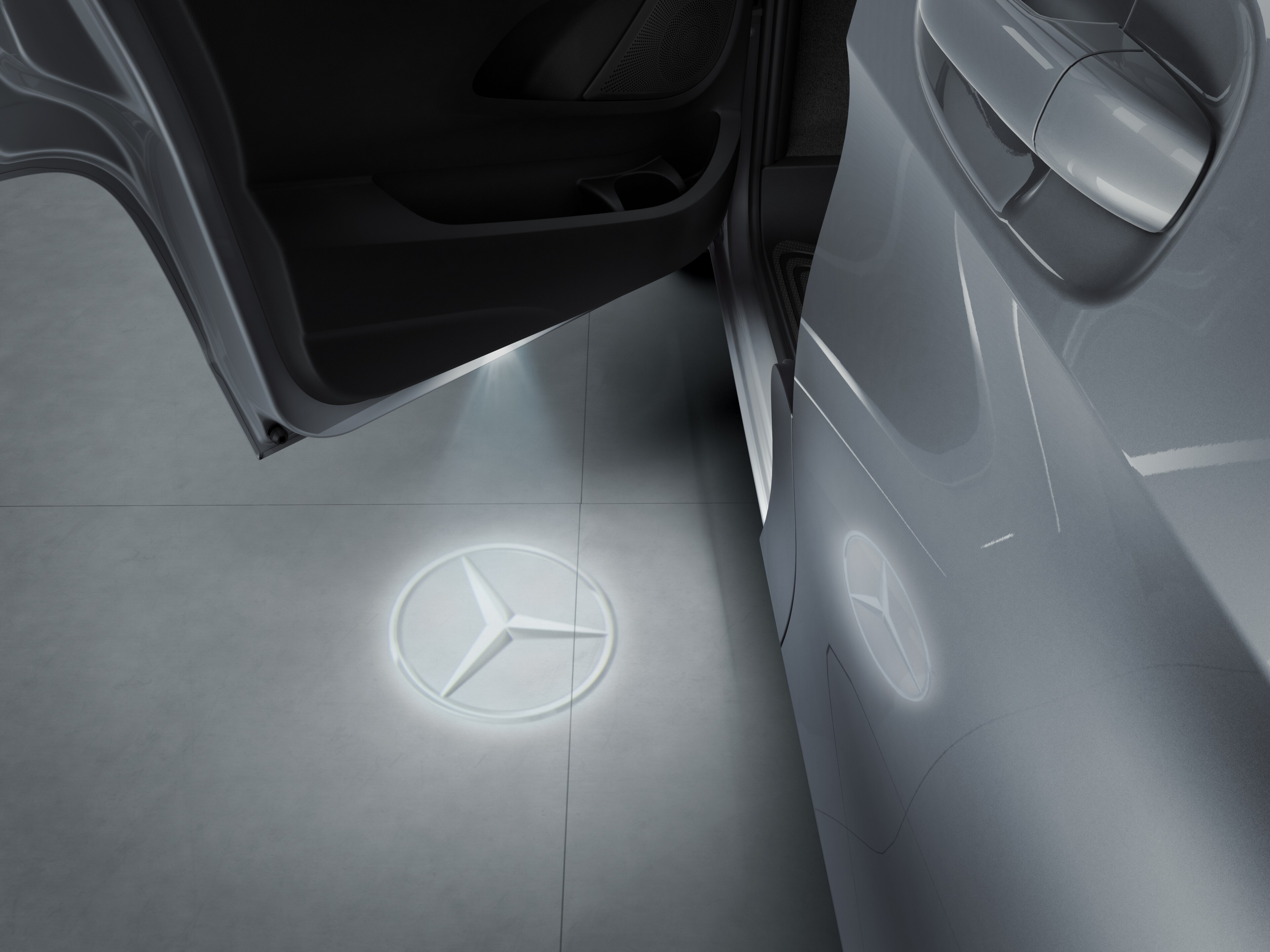 Projektor LED logo, Gwiazda Mercedesa - 1 zestaw