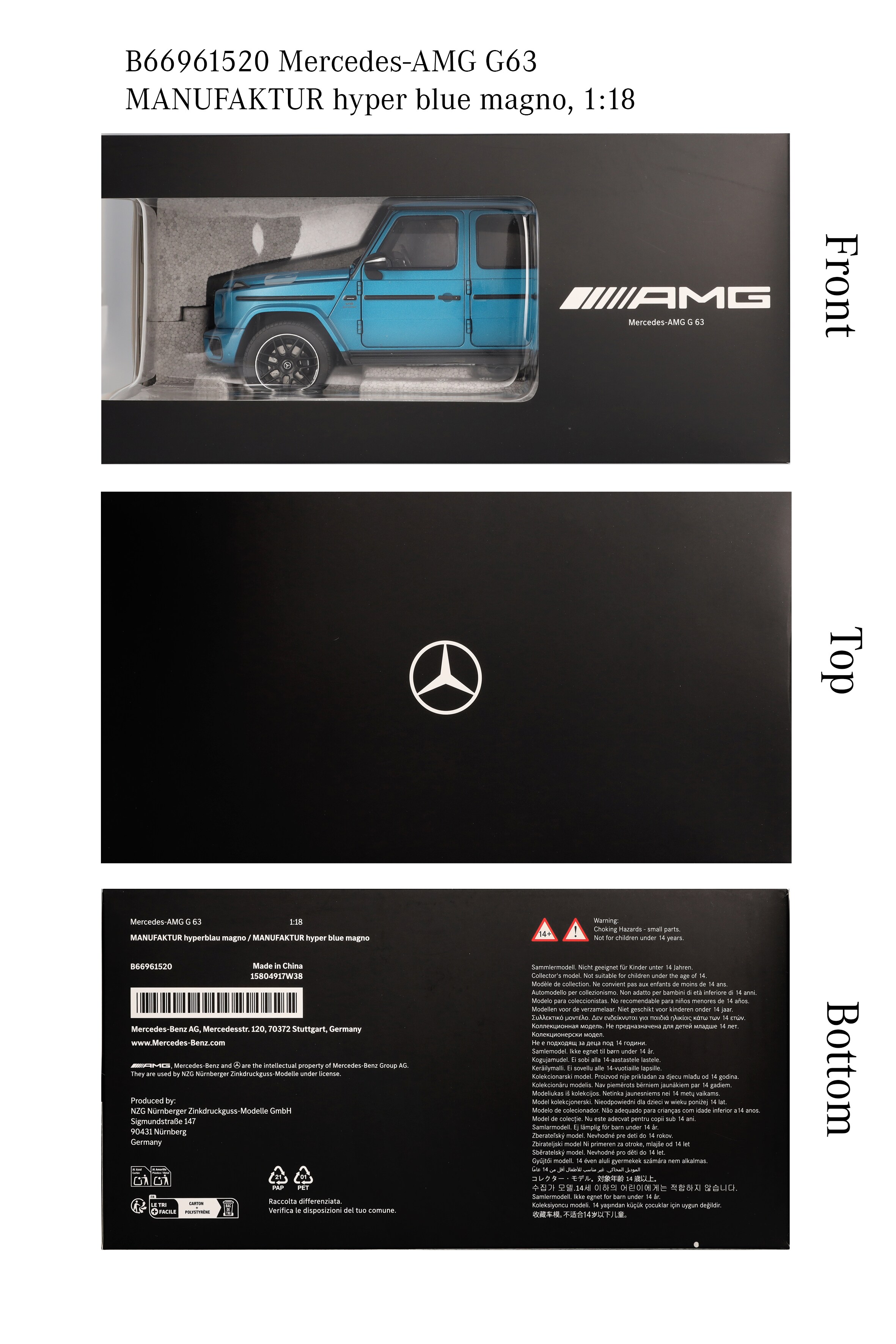 Mercedes-AMG G 63, Samochody terenowe, W465 - NZG, 1:18