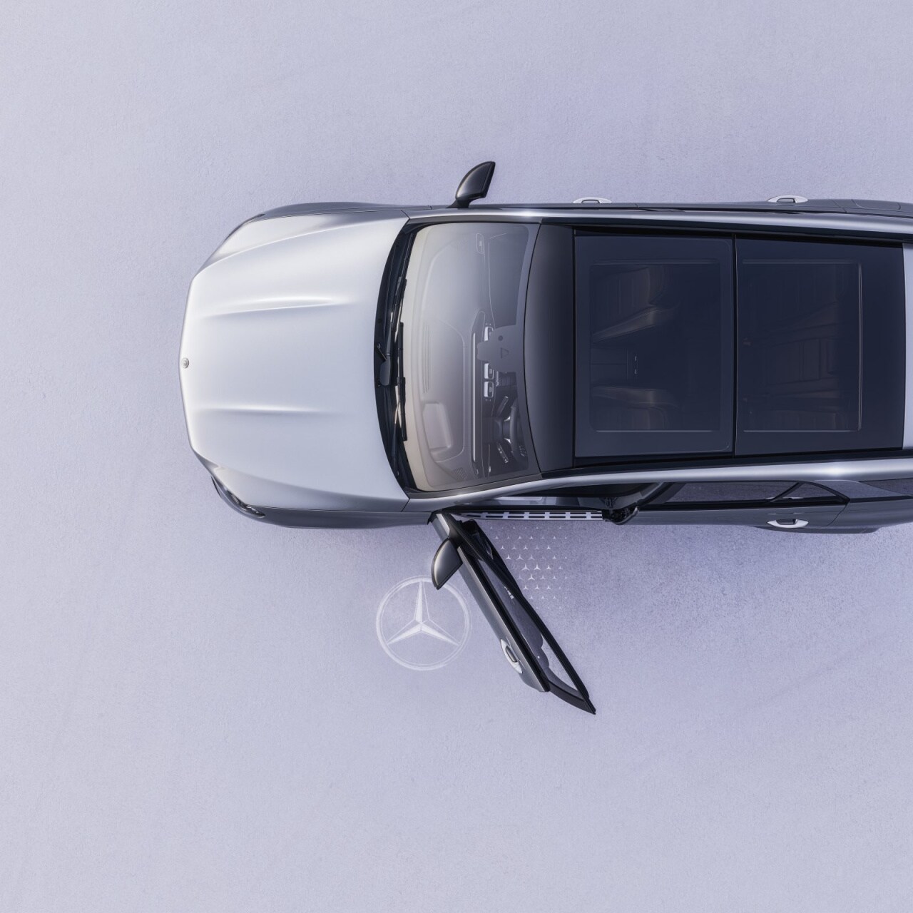 Projektor LCD, z animowanym znakiem Mercedes-Benz - 1 zestaw