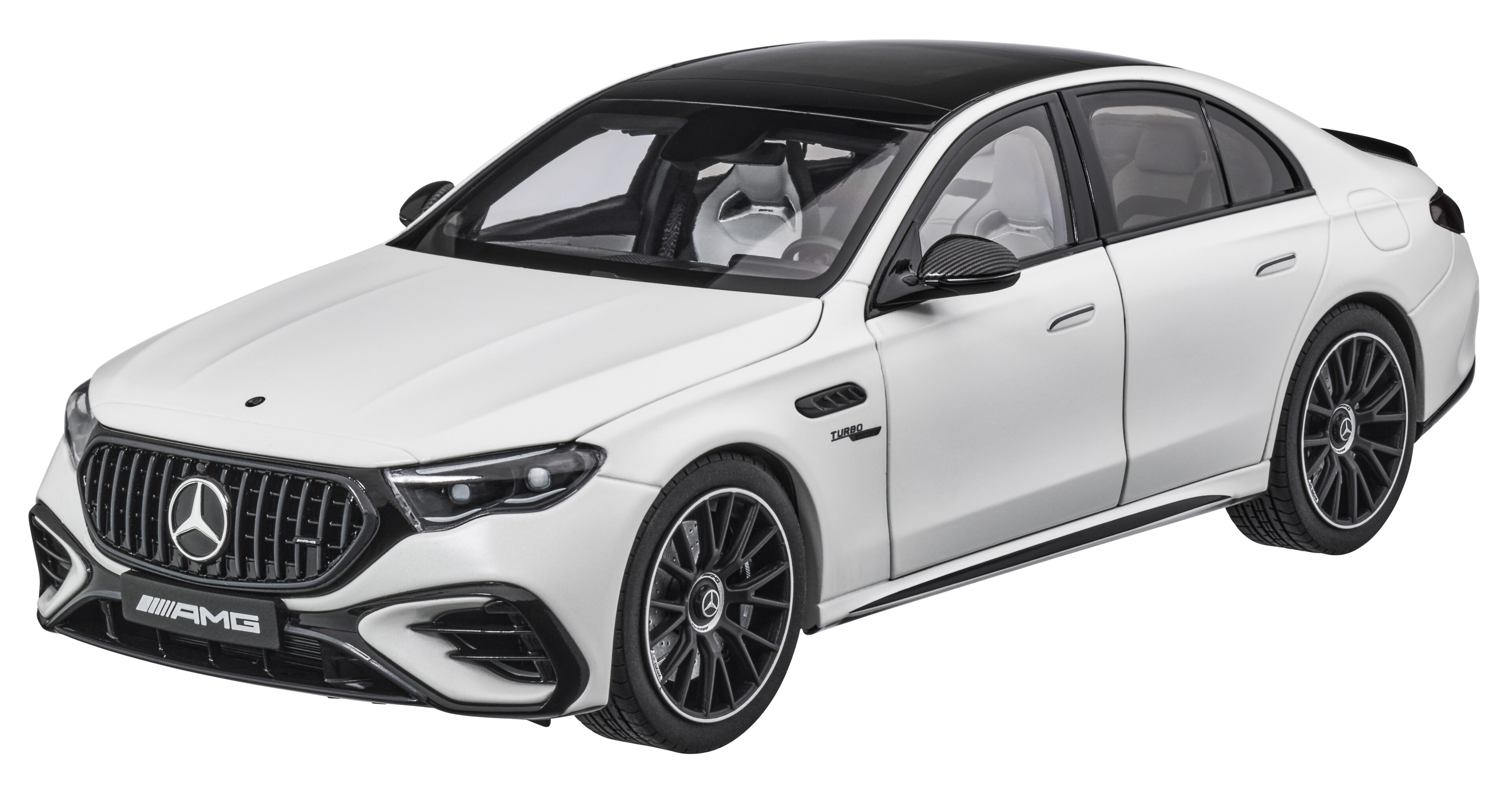 Mercedes-AMG E 53, Hybrid, 4MATIC+, W214 - MANUFACTORY opalite white mango, NZG, 1:18