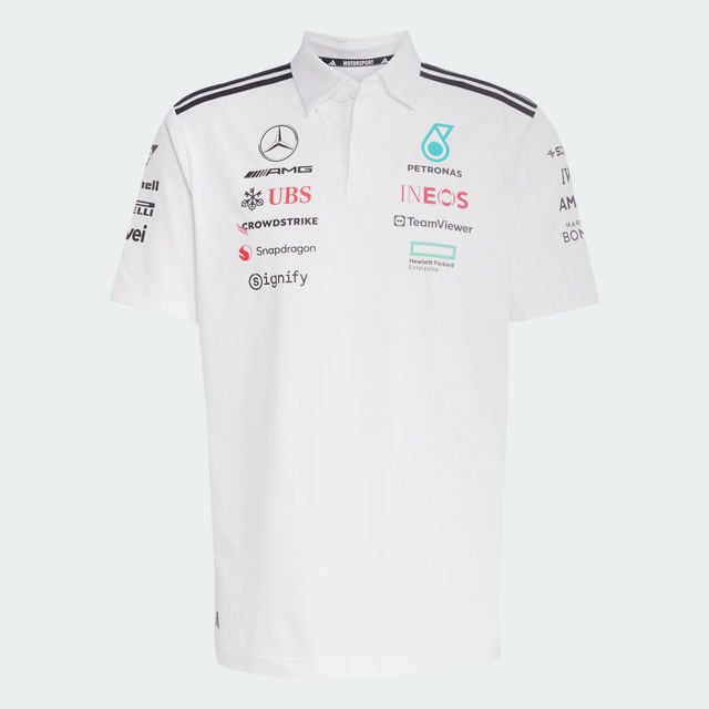 Męska koszulka polo, Team, Mercedes-AMG F1 - biały, M
