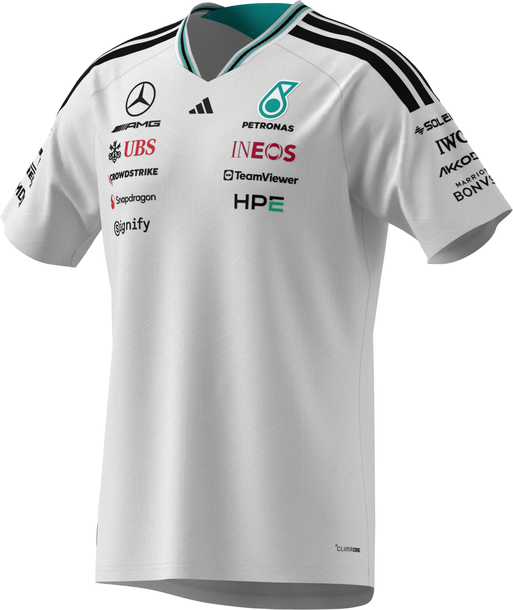 T-shirt męski, Authentic dla kierowcy, Mercedes-AMG F1 - biały, L