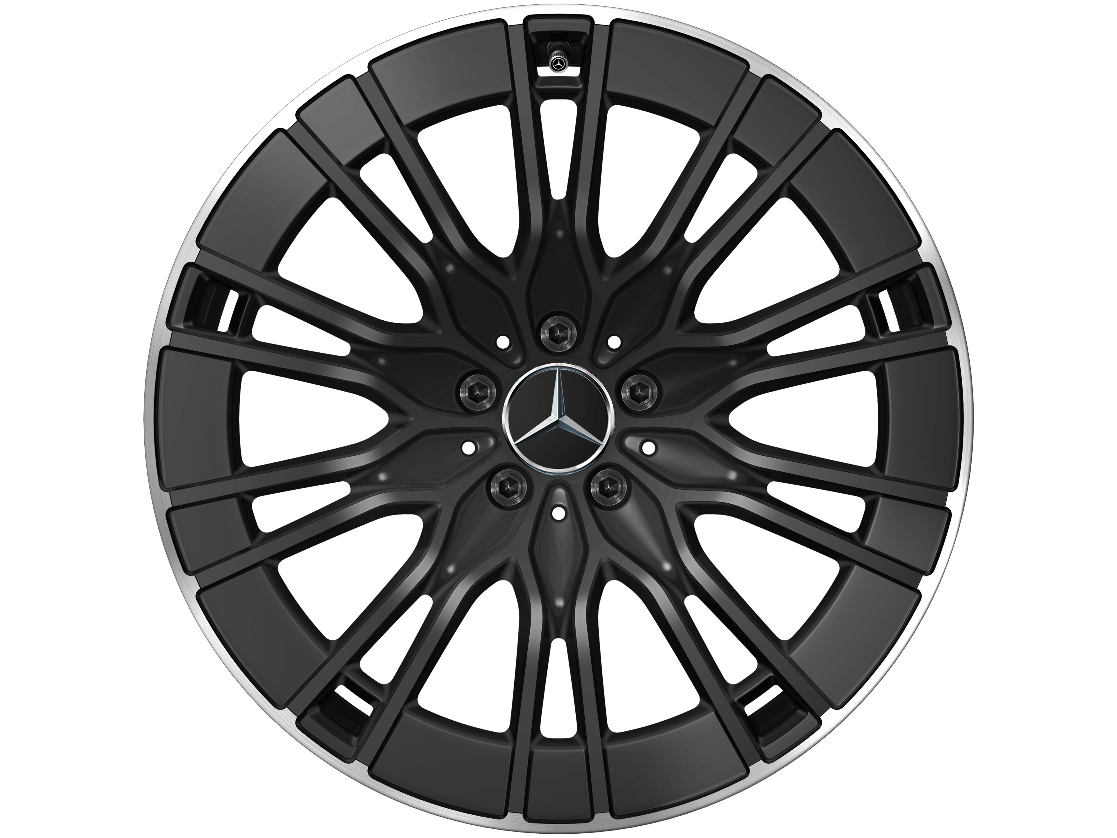 Obręcz z 10 podwójnymi ramionami, Aero, 50,8 cm (20 cali), Obrzeże obręczy polerowane na połysk - 8,5 J x 20 ET 35,5, czerń, toczone na połysk