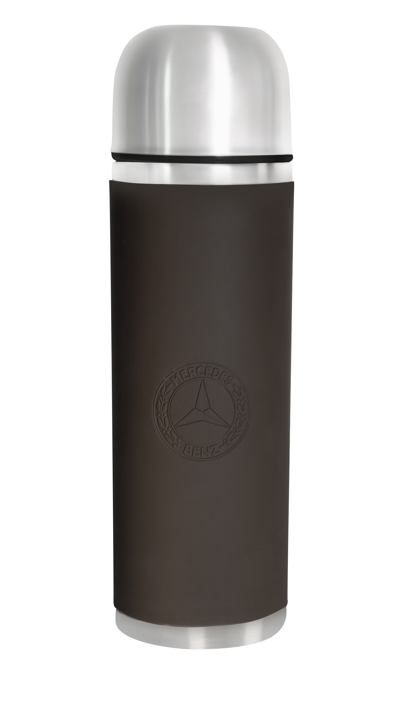 Termos - brązowy, stal nierdzewna / silikon / tworzywo sztuczne, emsa, 1000 ml