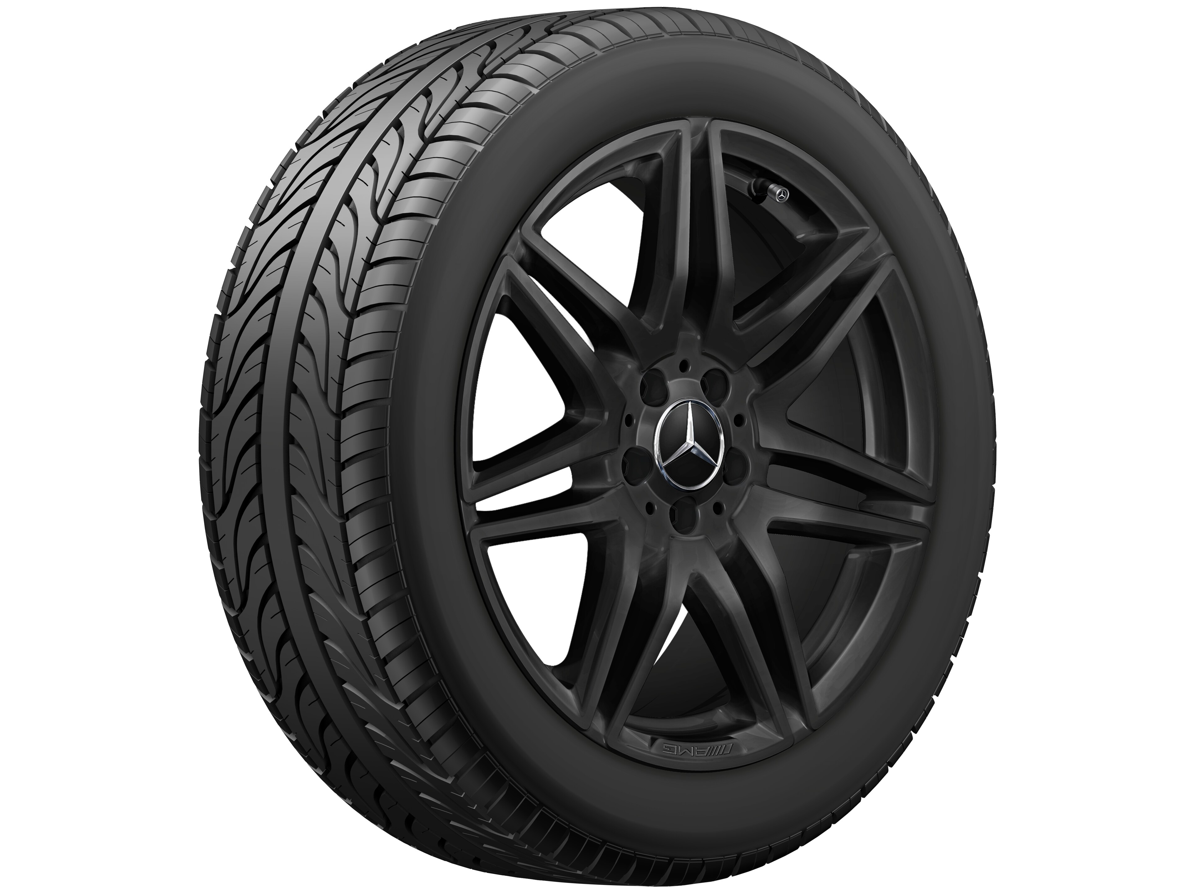 Obręcz AMG z 7 podwójnymi ramionami, 48,3 cm (19 cali) - 8 J x 19 ET 52, czerń, błyszczące