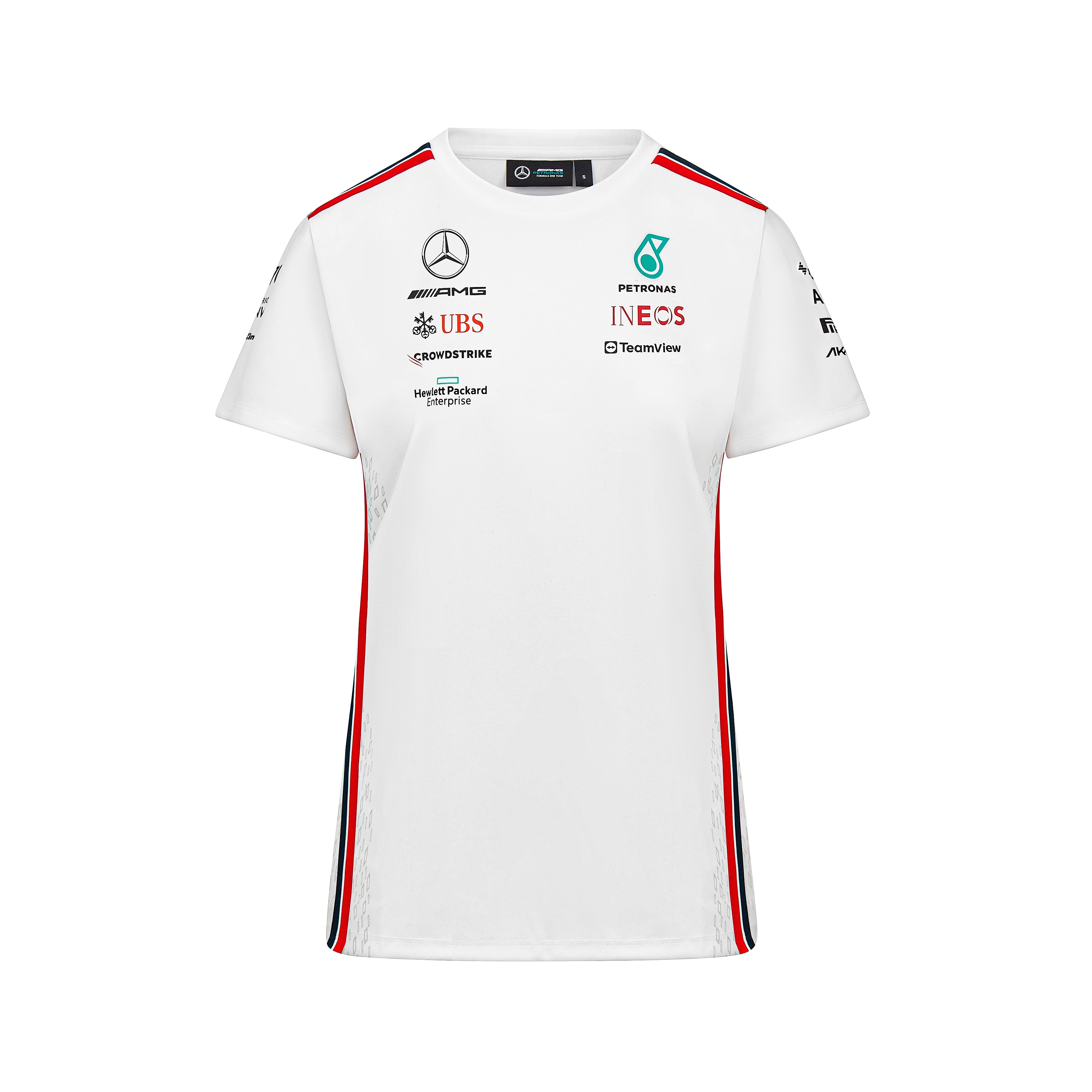 T-shirt damski, Team, Mercedes-AMG F1 - biały, L