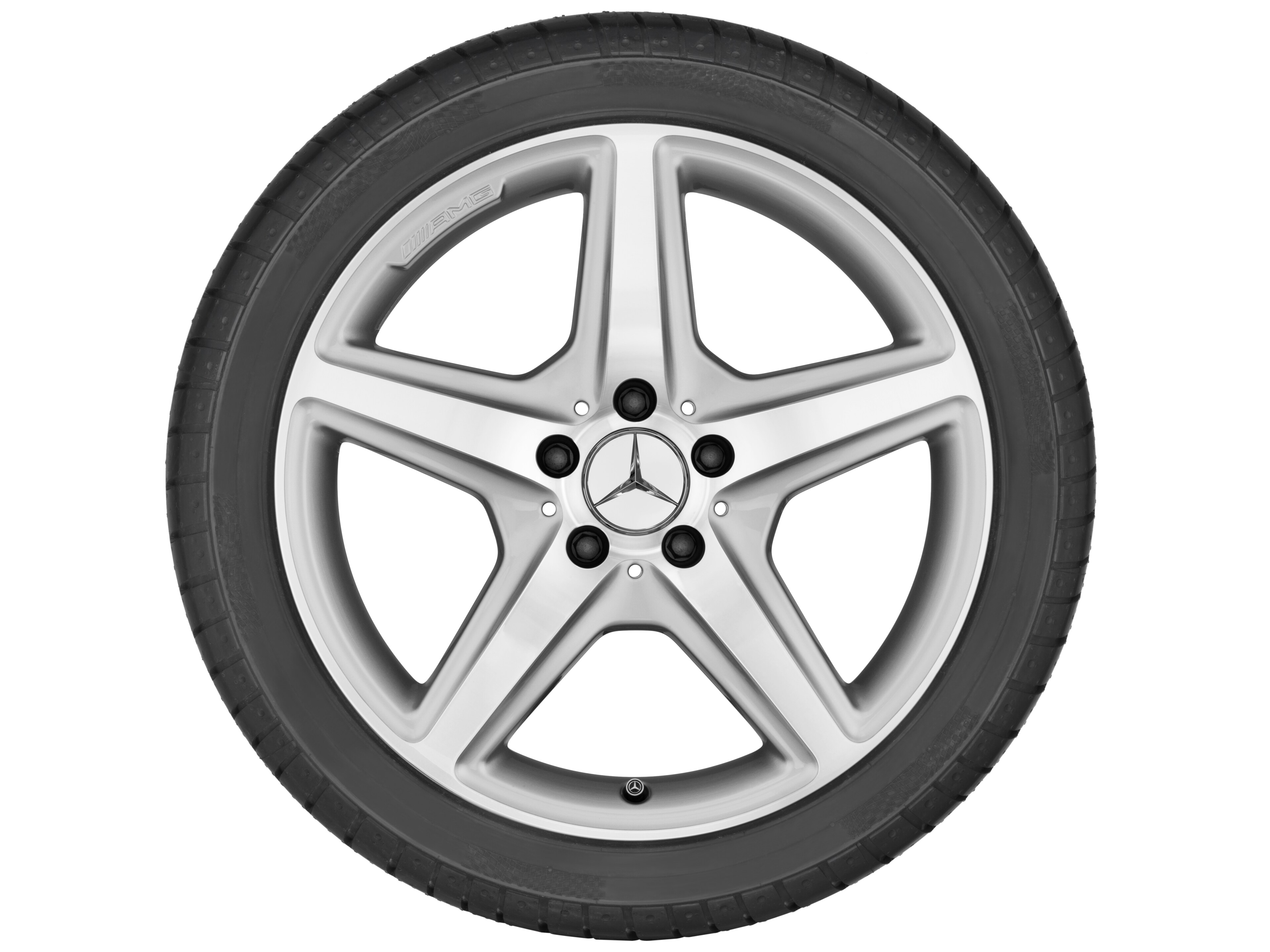 Obręcz AMG 5-ramienna, 45,7 cm (18 cali) - 8,5 J x 18 ET 34,5, srebrny tytanowy